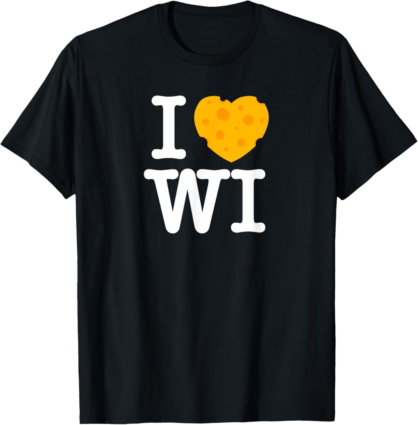 I Love Wisconsin - Cheese Heart WI T-Shirt - T-Shirt | Black