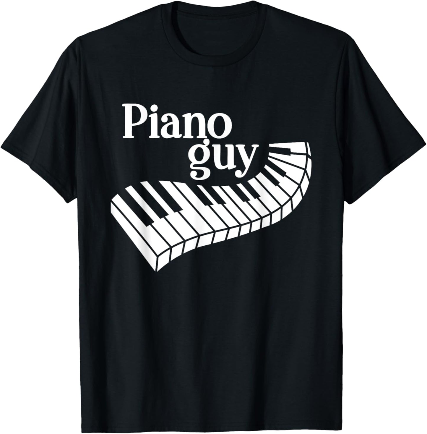 Piano Guy Artistic Piano Keys Keyboard Player Piano Guy T-Shirt - T-Shirt | Black