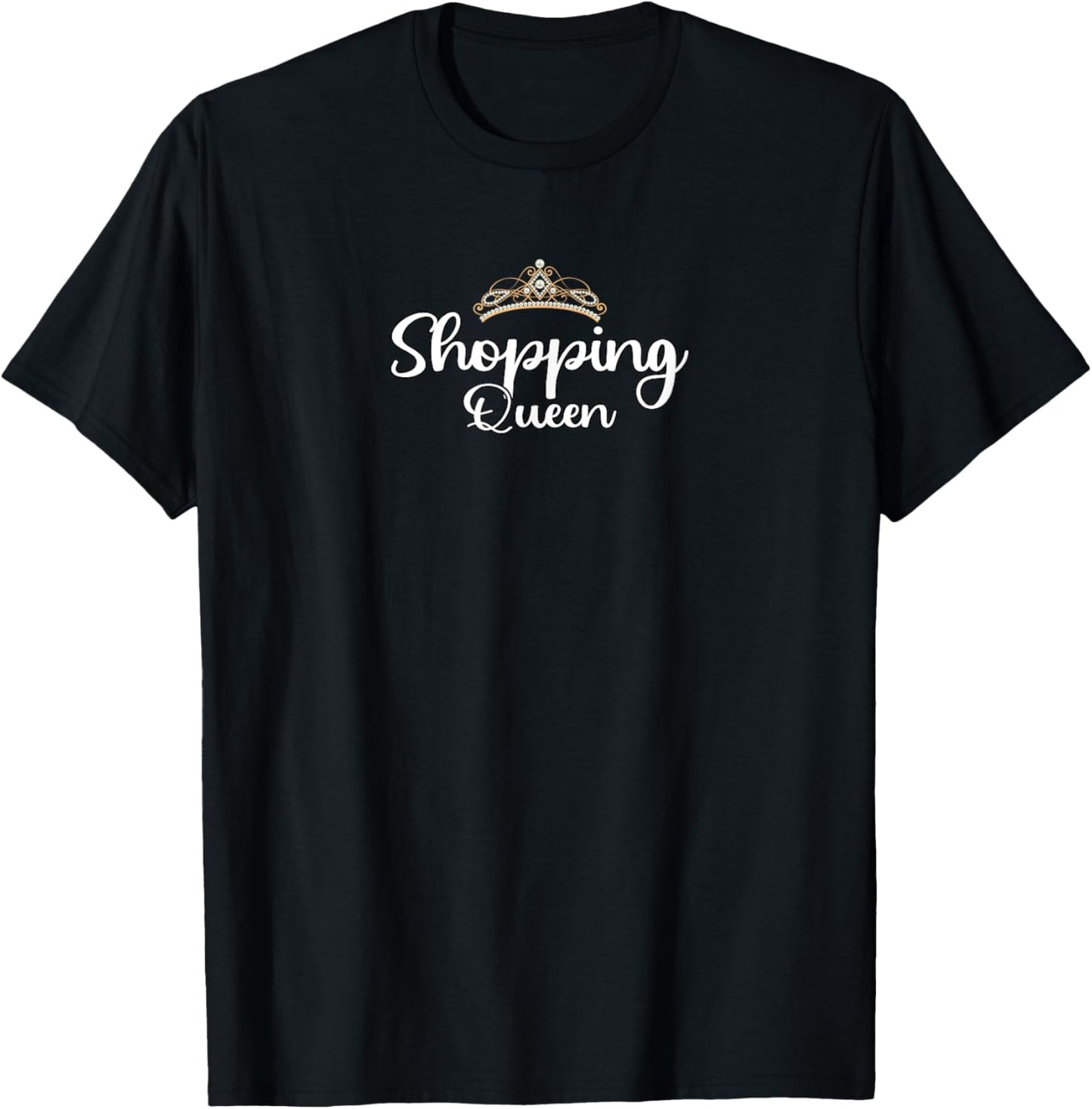 Shopping Queen Girls Teens T-Shirt - T-Shirt | Black