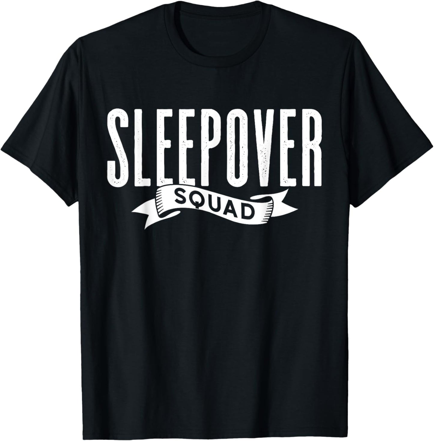 Sleepover Squad Team Party Cute Overnight T-Shirt - T-Shirt | Black