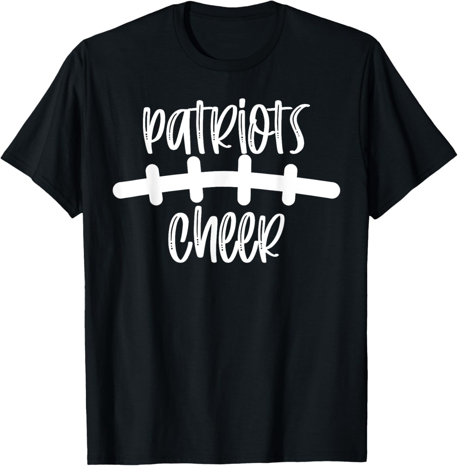 Patriots Cheer School Spirit Football Team Mascot Game Night T-Shirt - T-Shirt | Black