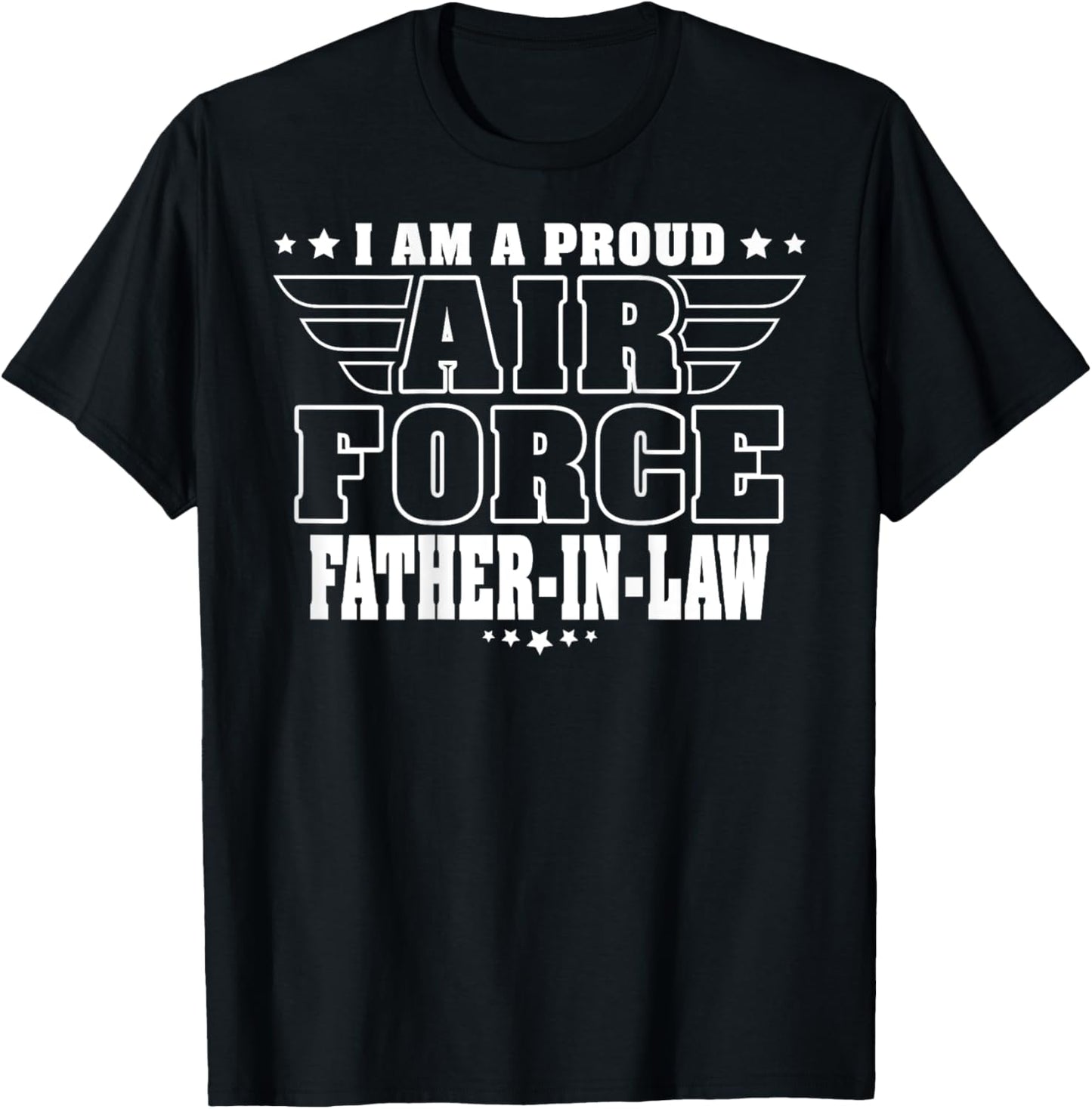 Proud Air Force Father-In-Law - Pride Military Dad-In-Law T-Shirt - T-Shirt | Black