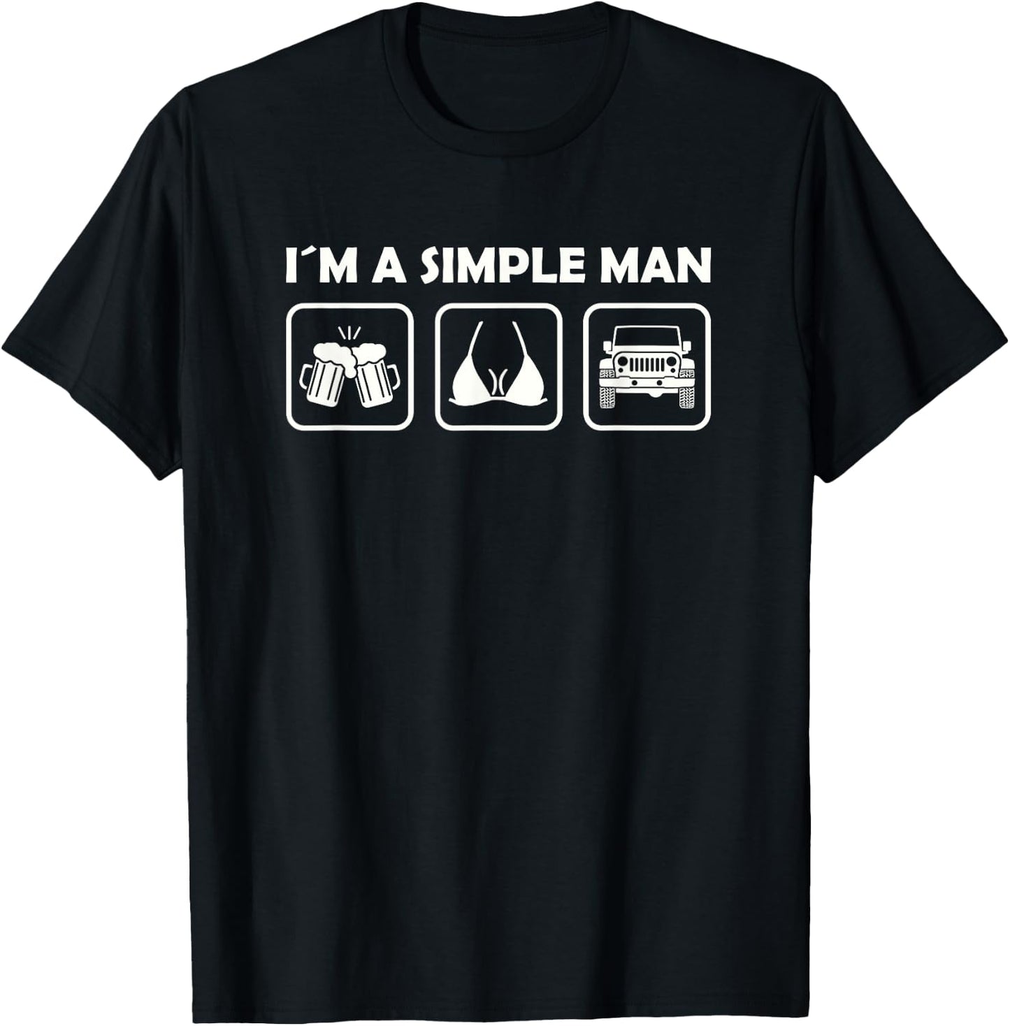 I´m A Simple Man Beer Offroad T-Shirt - T-Shirt | Black