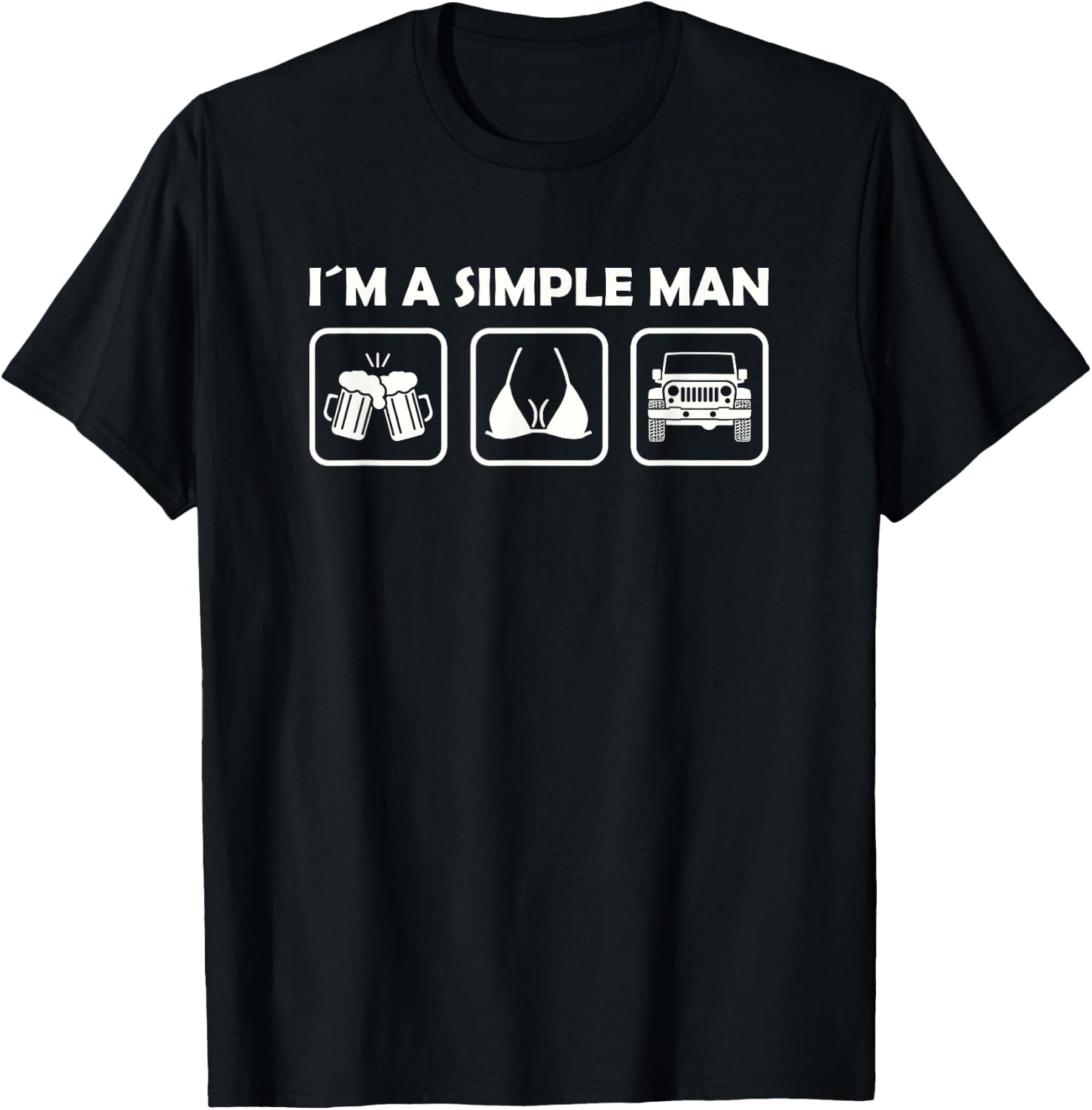 I´m A Simple Man Beer Offroad T-Shirt - T-Shirt | Black