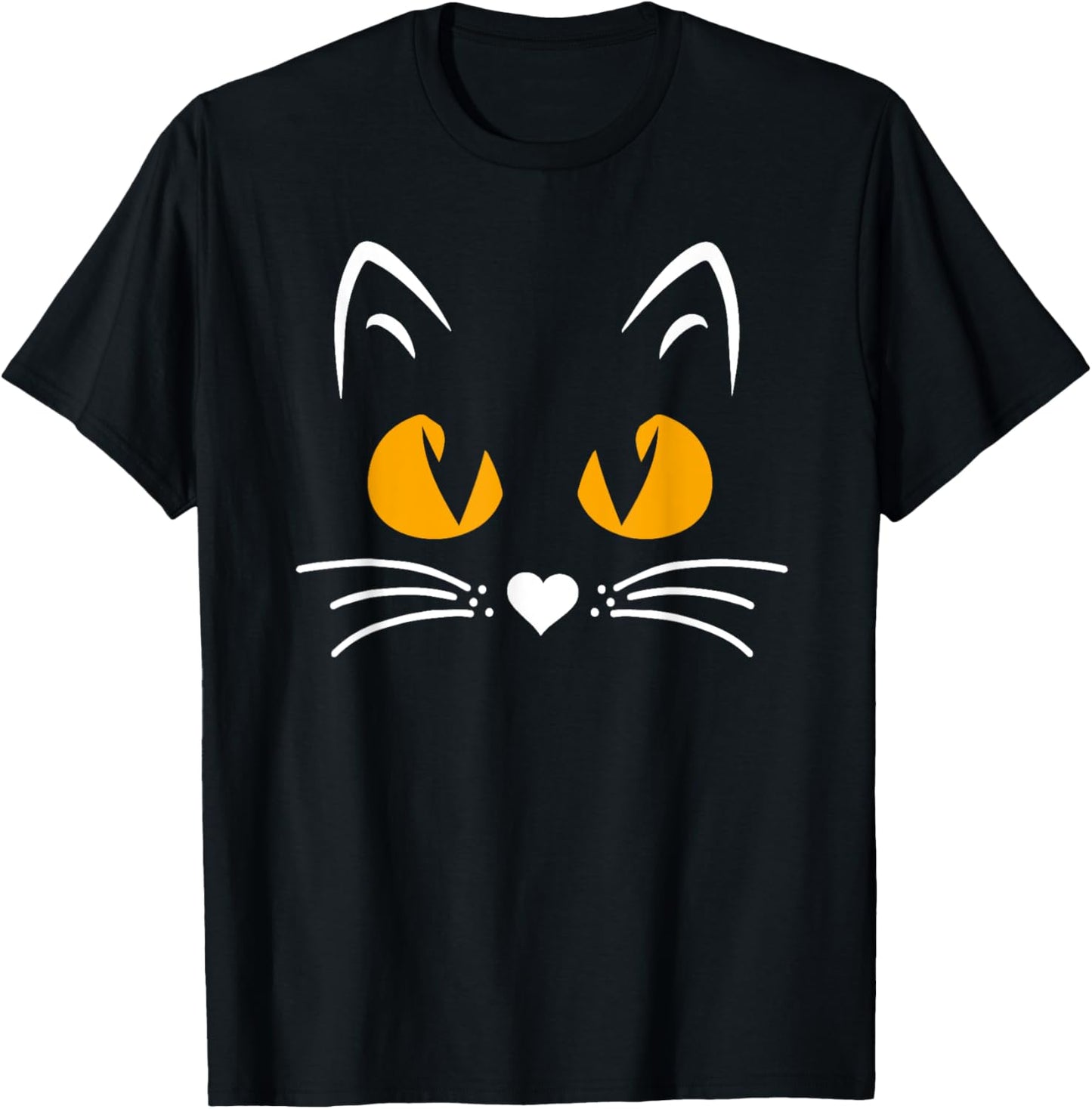 Scary Halloween Black Cat Boys Girls Kids Funny Cat T-Shirt - T-Shirt | Black