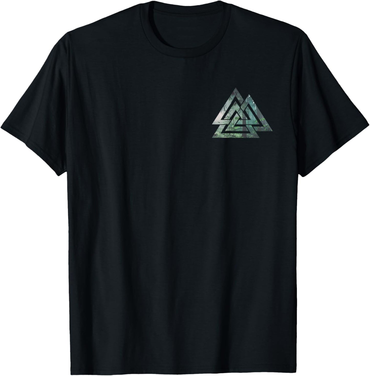 Viking Warrior Valknut Symbol Valhalla Pagan Norse Mythology T-Shirt - T-Shirt | Black