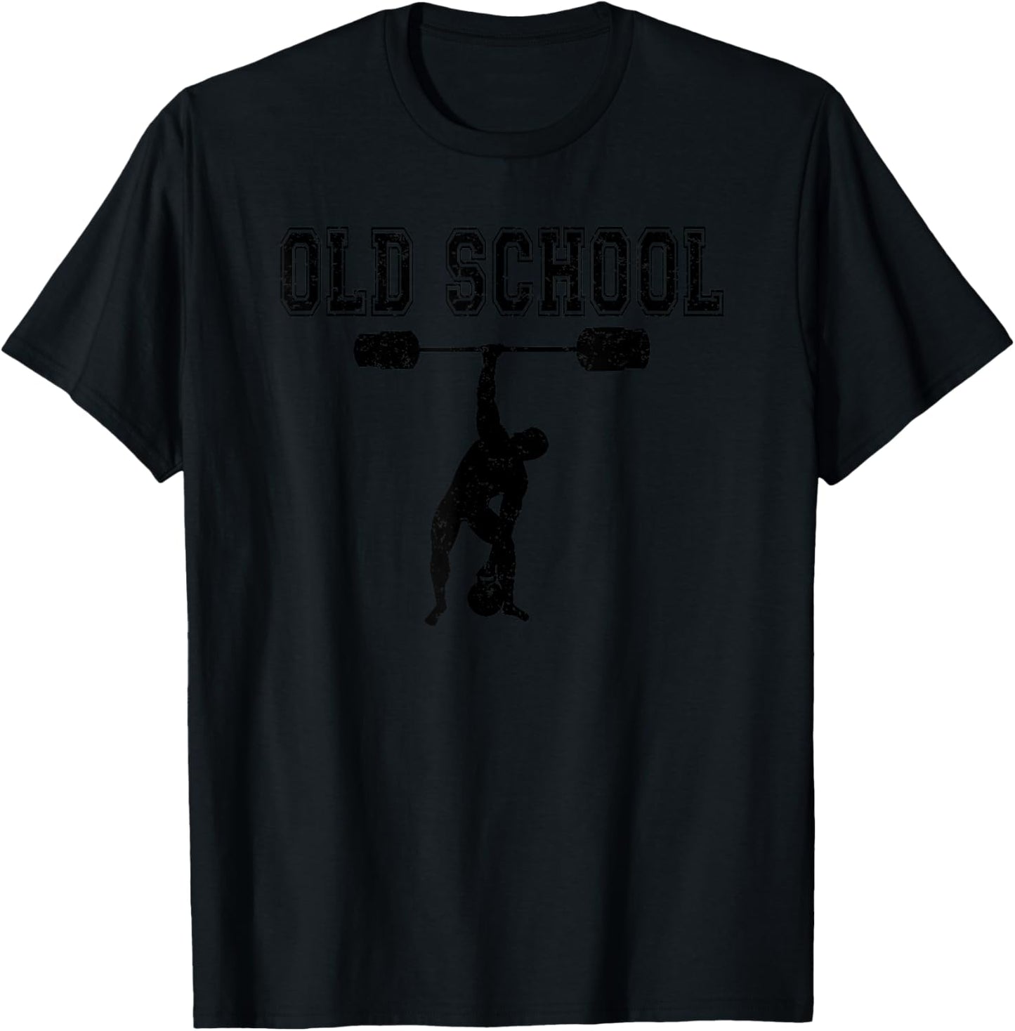 Old School Weightlifting T-Shirt - T-Shirt | Black