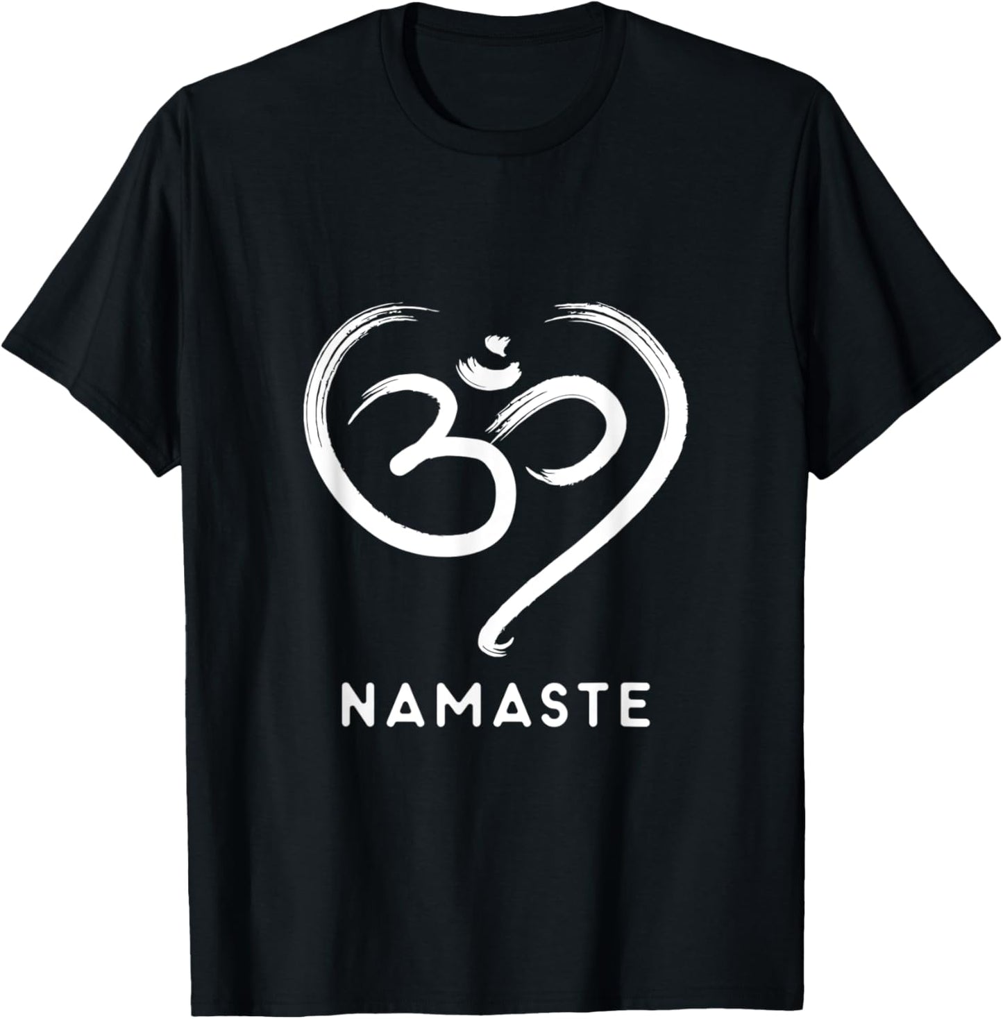 Aum Symbol Heart Namaste Om T-Shirt - T-Shirt | Black