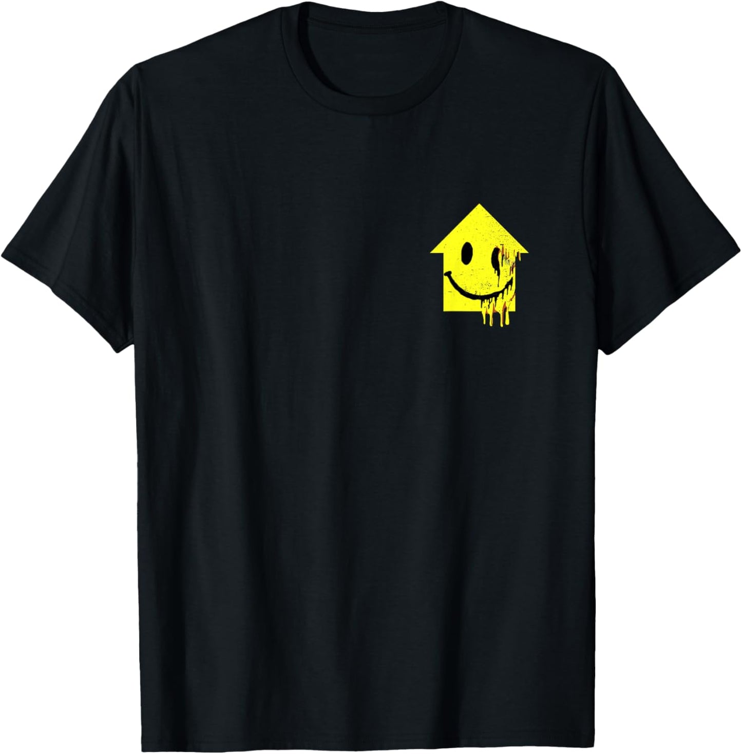 Melting Acid House Smile Techno Acid House Rave Outfit EDM T-Shirt - T-Shirt | Black