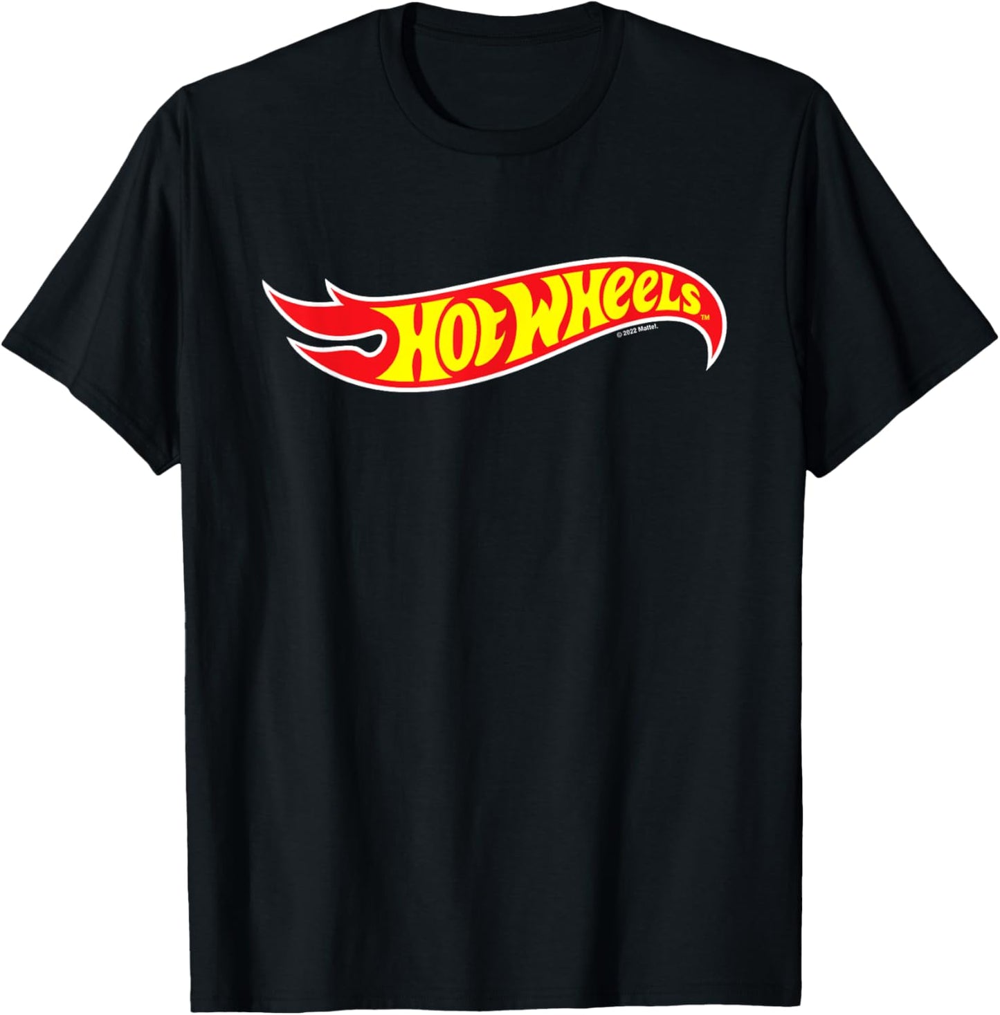 Hot Wheels - Hot Wheels Logo - Boys' Classic Fit Short Sleeve - Black - Size: XS (4/5), S (6/7), M (8), L (10), XL (12), XXL (14/16) - Novelty T-Shirt - T-Shirt | Black