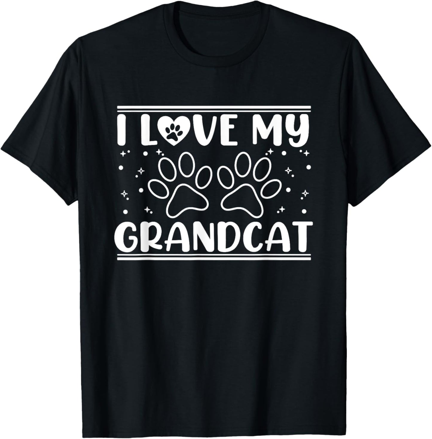 I love my Grandcat - Cat Lover Granddad Grandma Grandparents Men Women T-Shirt - T-Shirt | Black