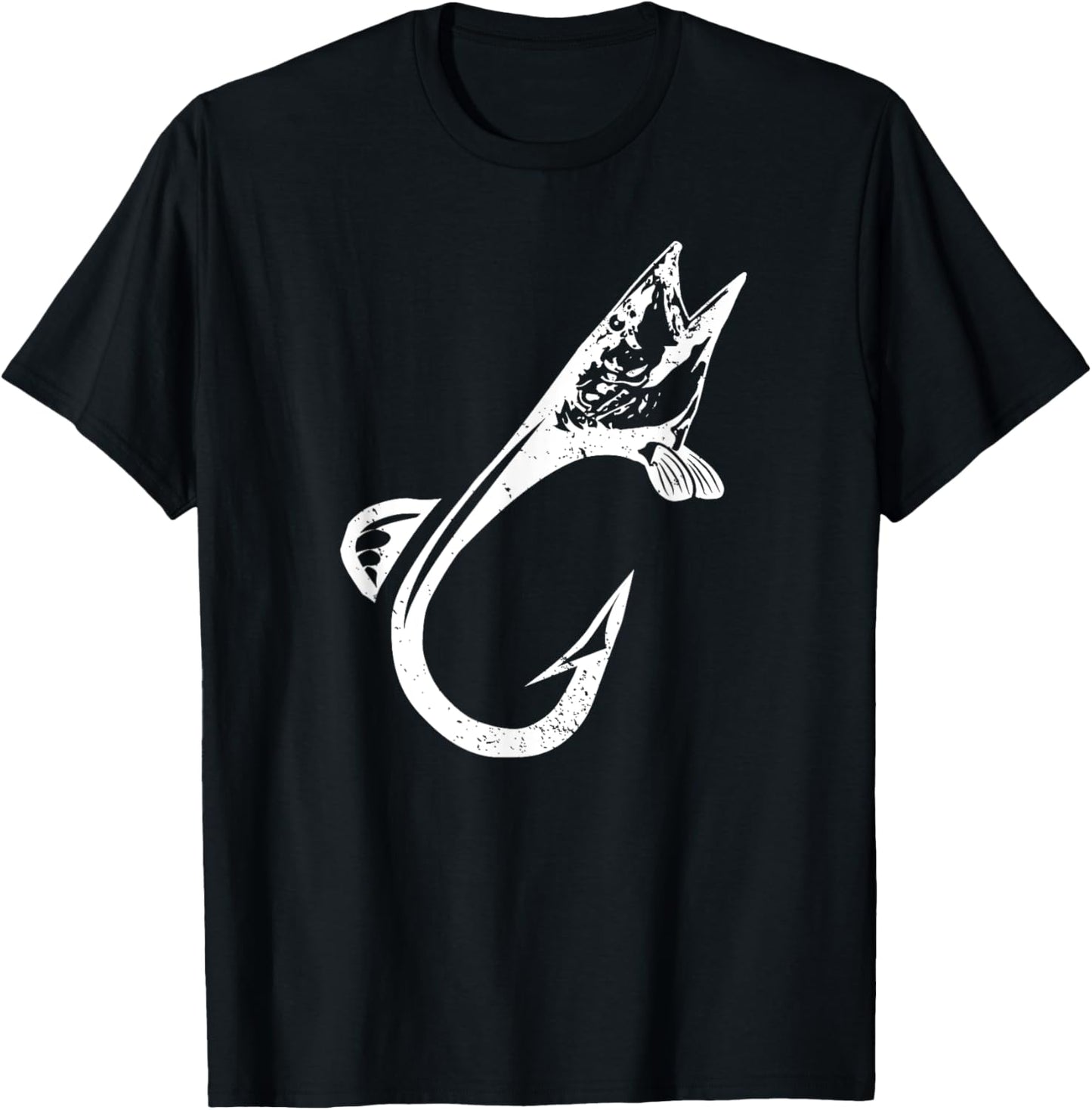 Cool Fishing Hook Muskie Fish Musky Fishing Hooks Fisherman T-Shirt - T-Shirt | Black