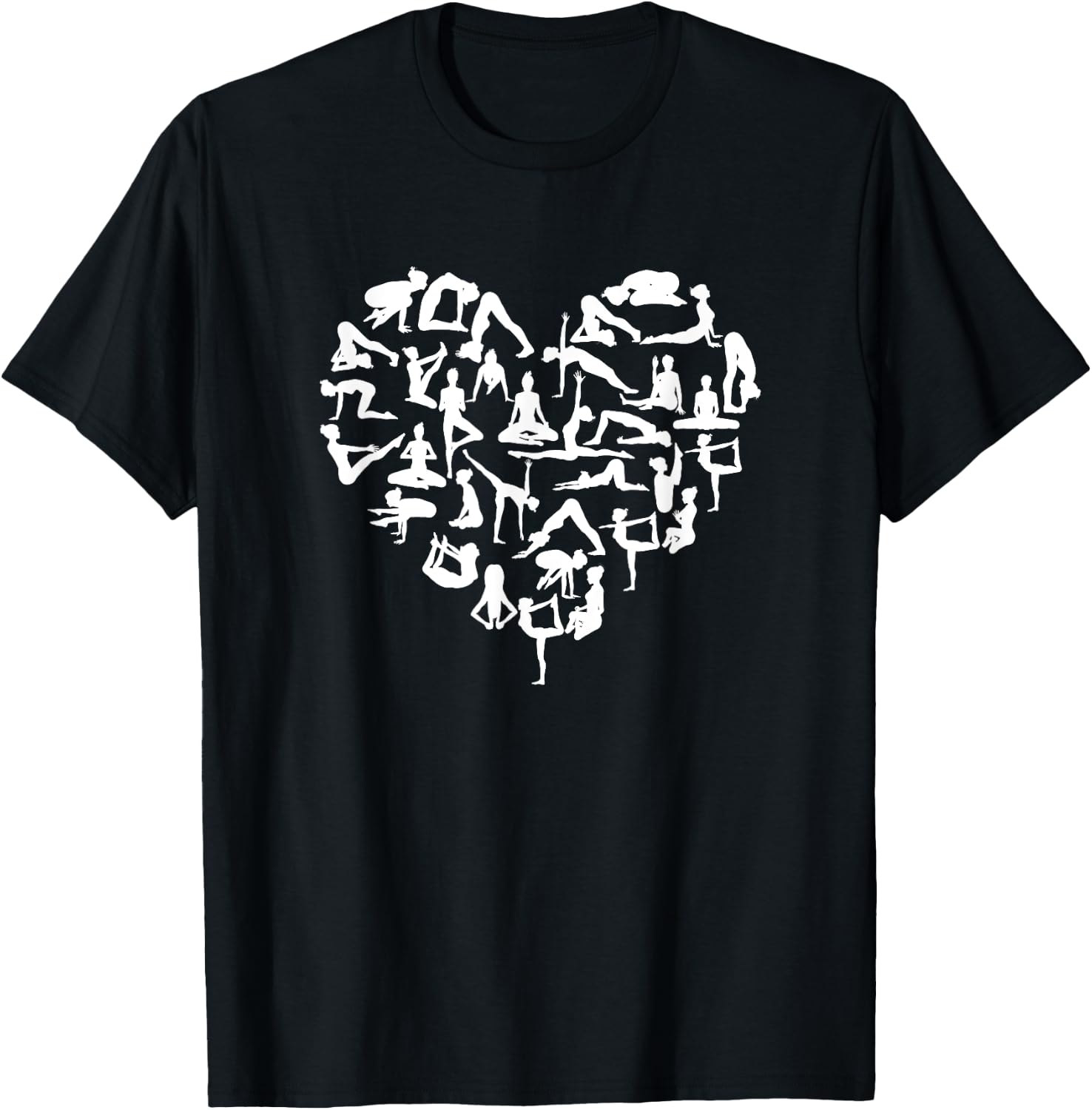 Yoga Love Spiritual Yogi Meditation Yoga Exercise Heart T-Shirt - T-Shirt | Black