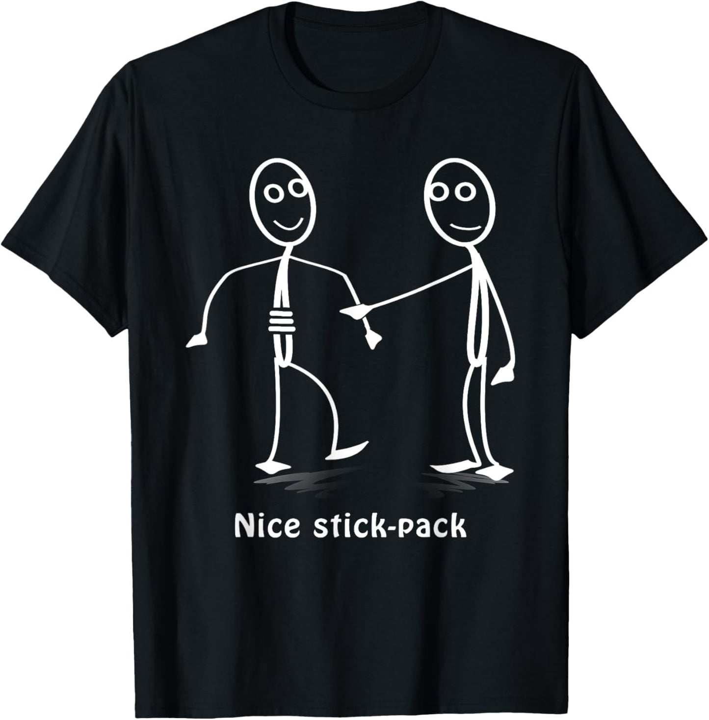 Funny "Nice Stick-Pack" Stickman Costume - Stick Figure T-Shirt - T-Shirt | Black