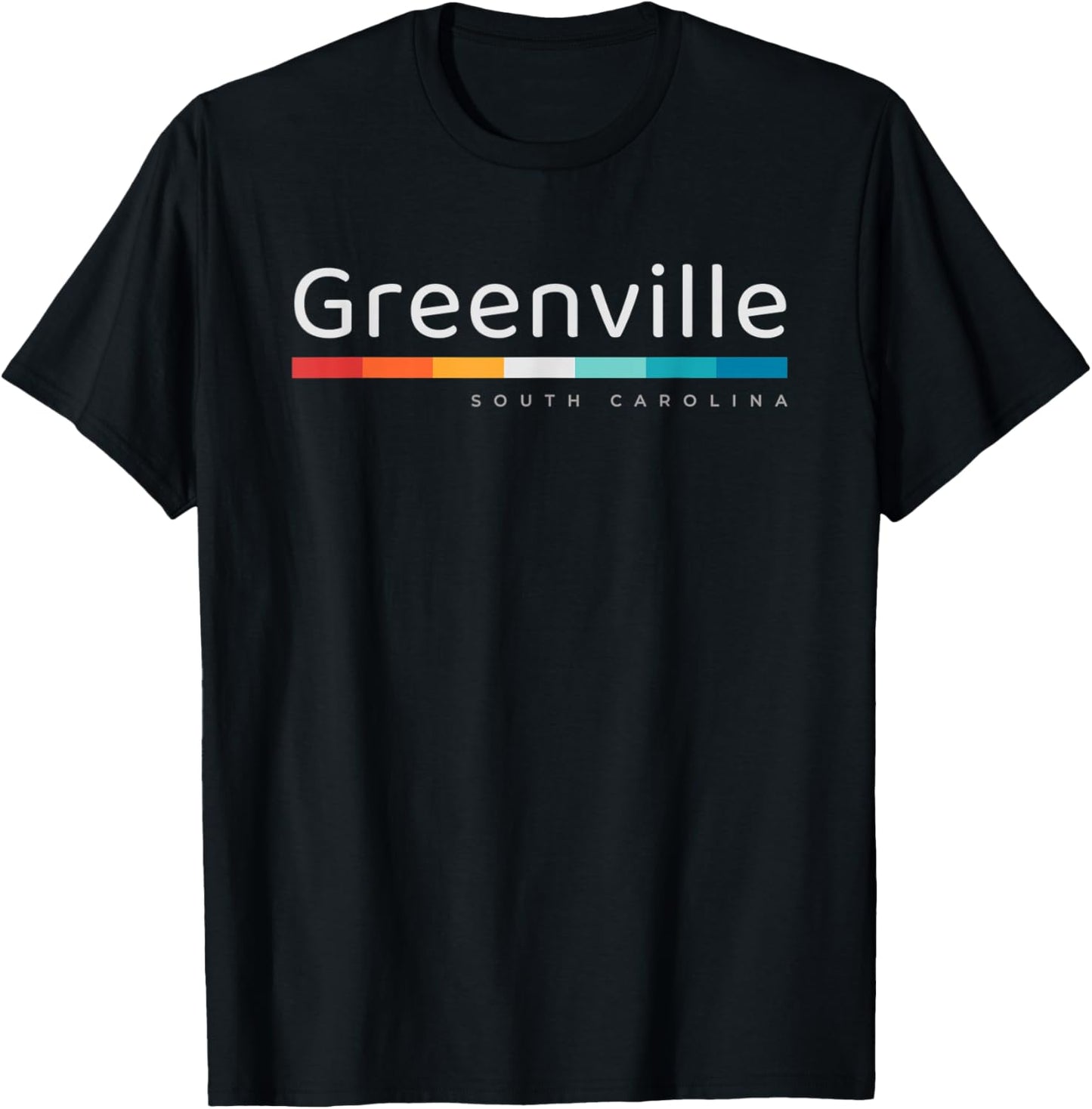 Greenville SC South Carolina Retro Design T-Shirt - T-Shirt | Black