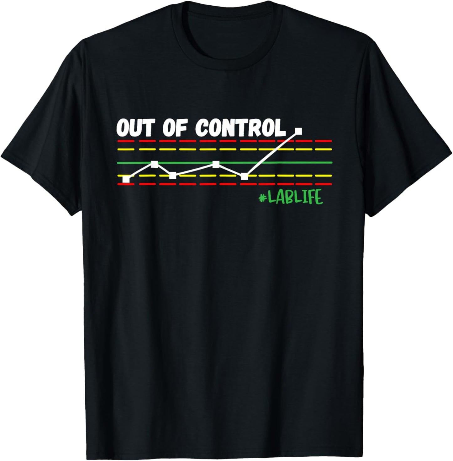 Funny Scientist, Chemistry Lover, Lab Tech, QC Chart T-Shirt - T-Shirt | Black