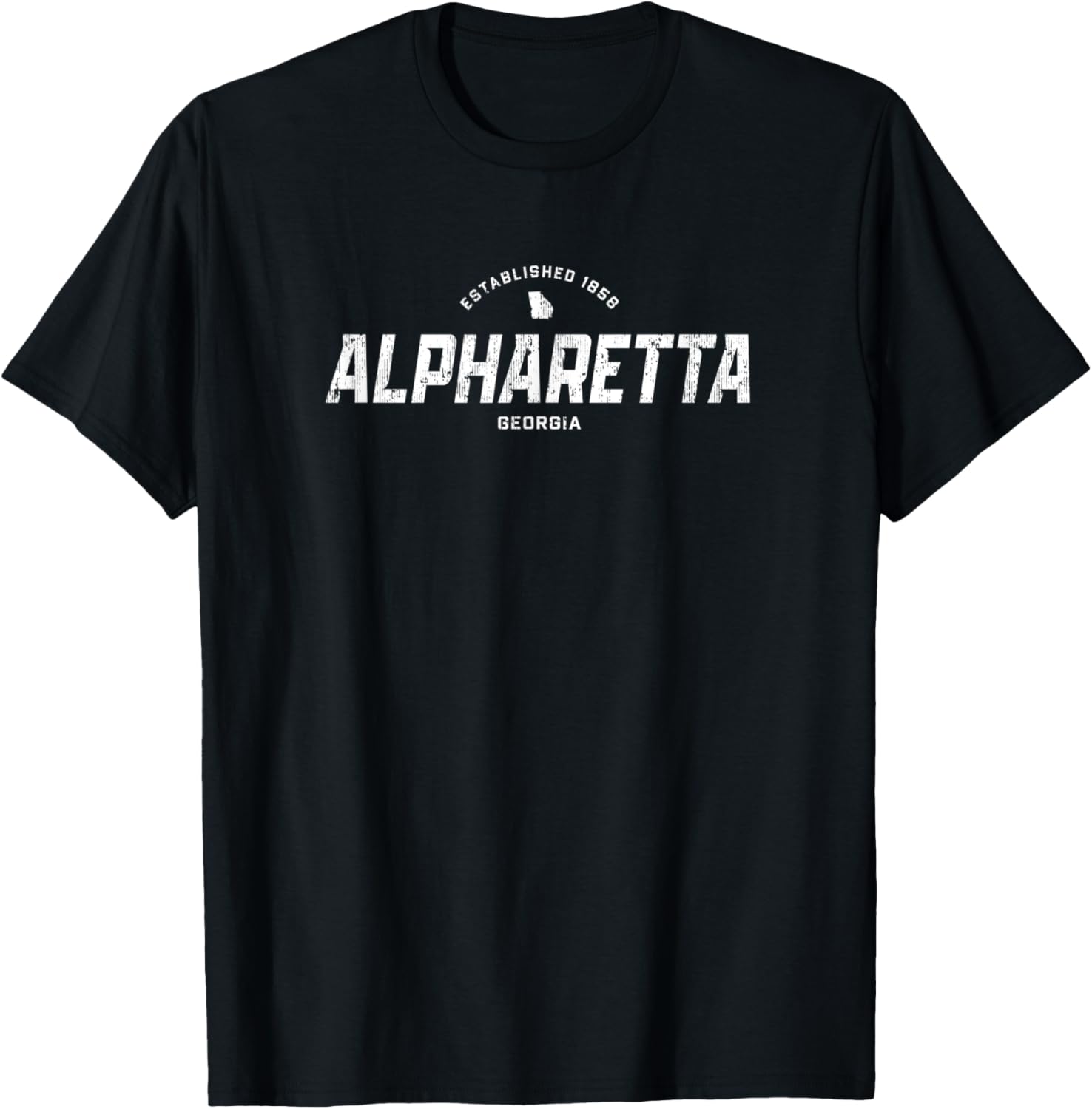 Alpharetta Georgia GA Vintage Athletic Sports Logo T-Shirt - T-Shirt | Black