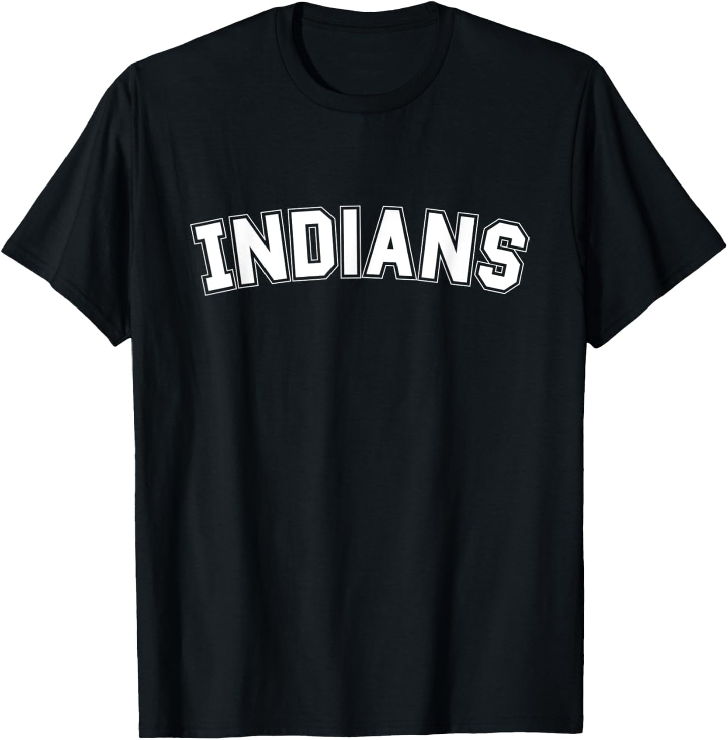 Indians Cool T Shirt Sports Name Design T-Shirt - T-Shirt | Black