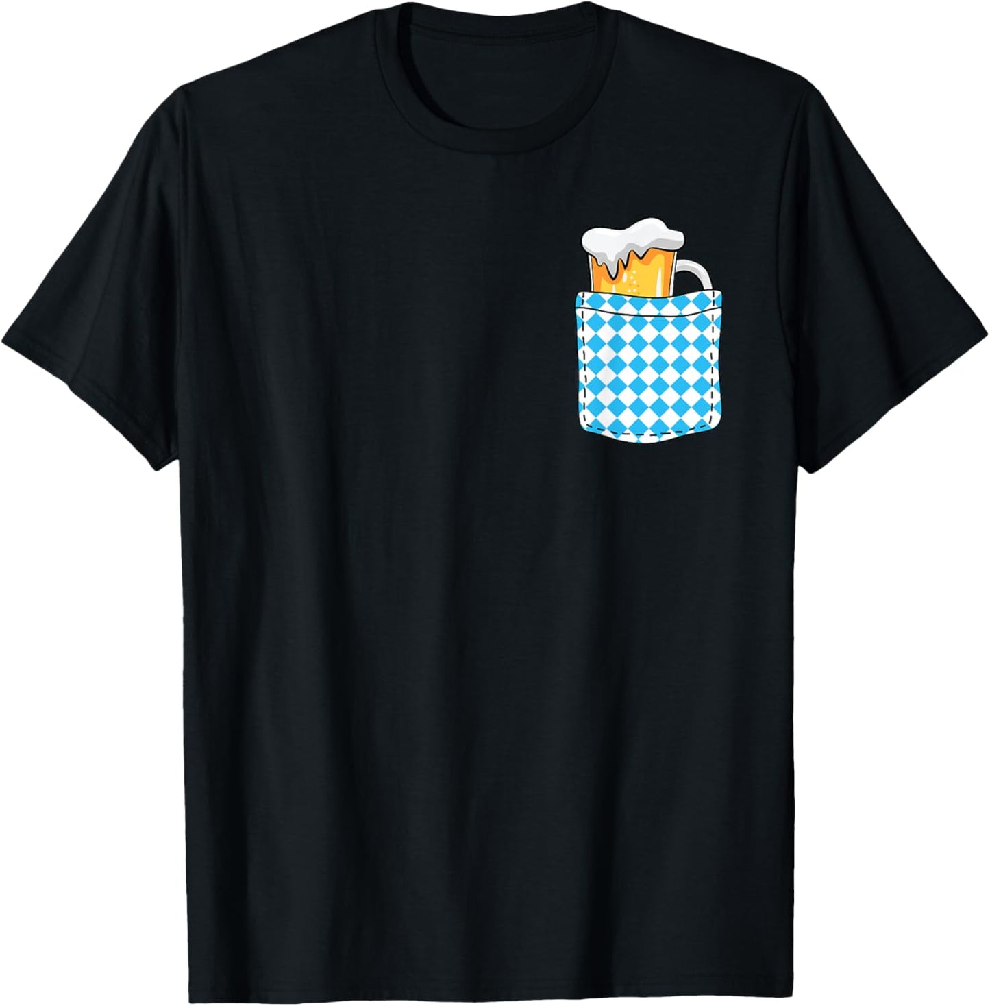 Bavarian Pocket Oktoberfest Funny German Festival Bavaria T-Shirt - T-Shirt | Black