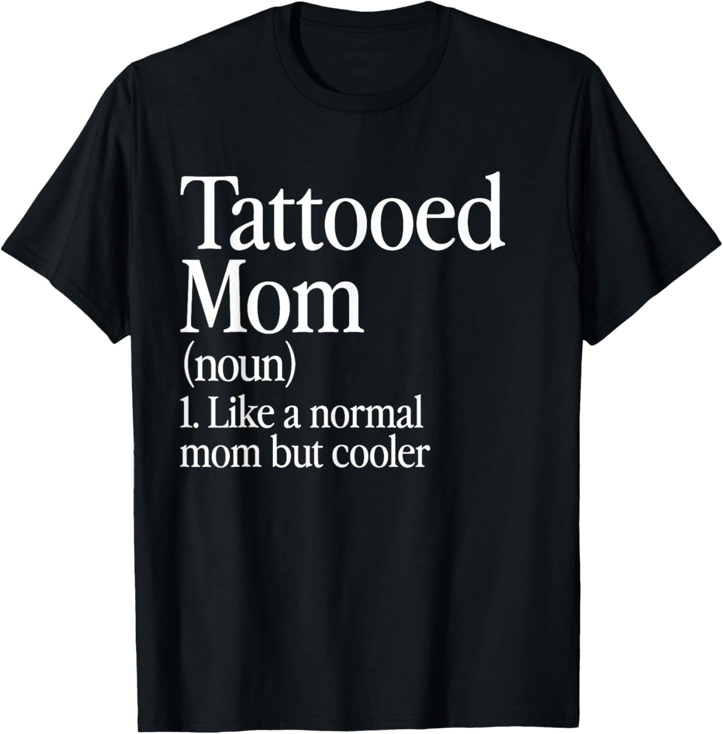 Tattooed Mom Definition Tattoo Artist Retro Aesthetic Family T-Shirt - T-Shirt | Black