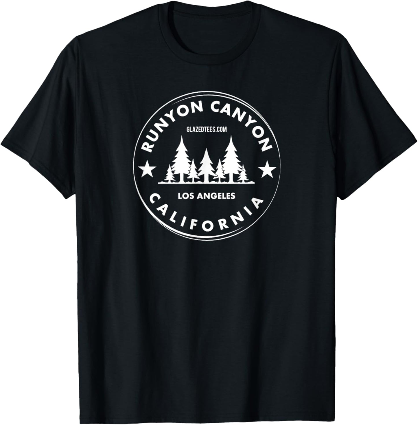 Runyon Canyon Los Angeles - Hollywood California Forest T-Shirt - T-Shirt | Black
