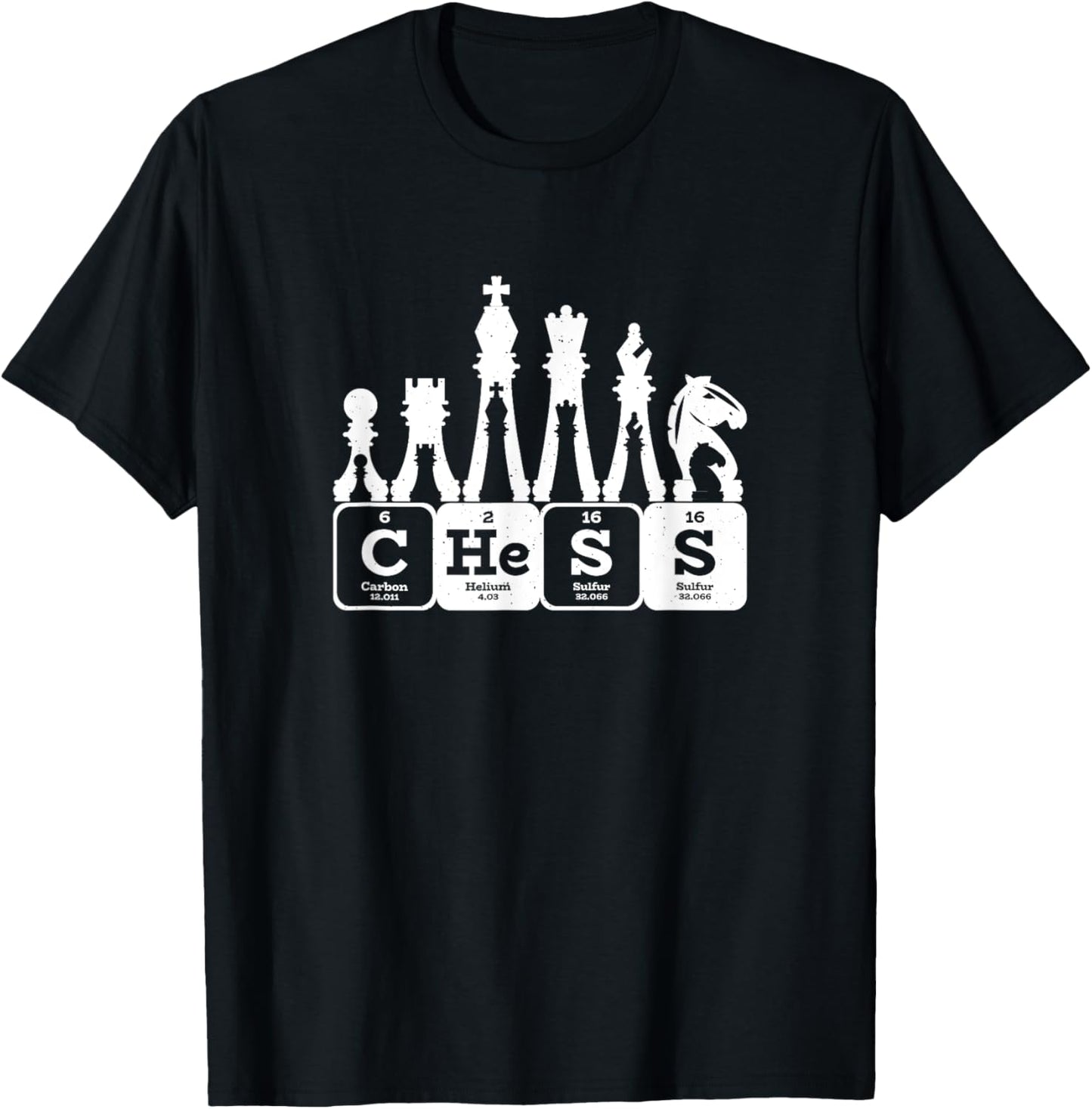 Periodic Table Elements Chess T-Shirt - T-Shirt | Black
