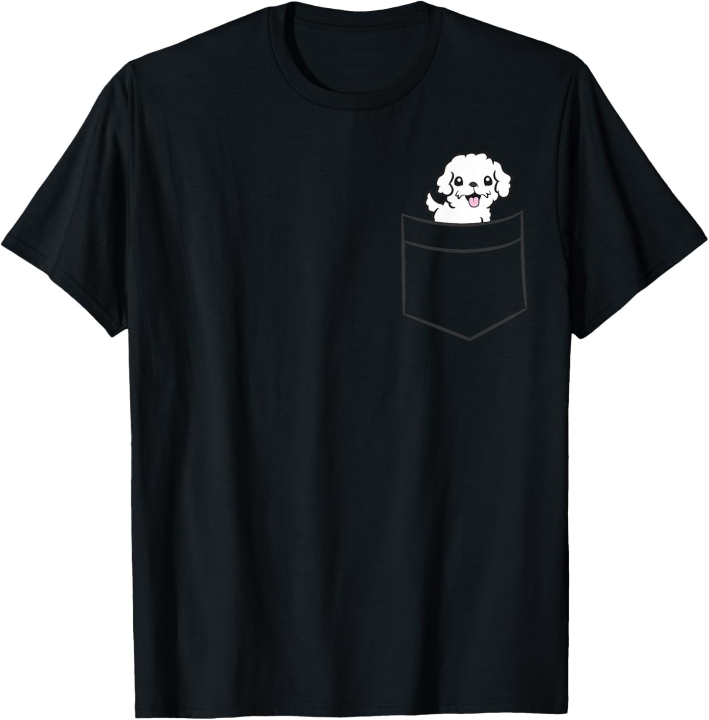 Maltipoo Dog In The Pocket Funny Maltipoo T-Shirt - T-Shirt | Black
