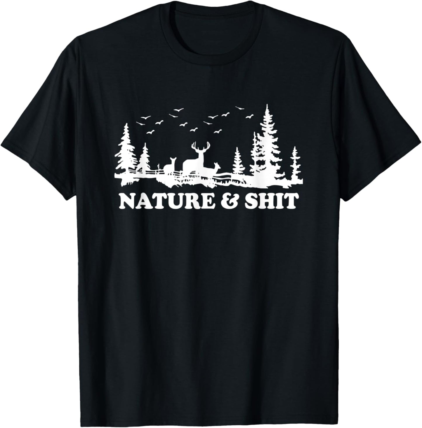 Nature & Shit T-Shirt - T-Shirt | Black