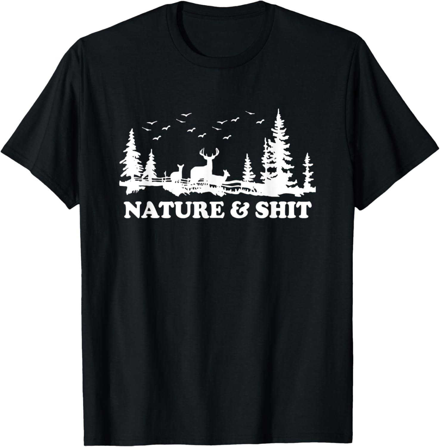 Nature & Shit T-Shirt - T-Shirt | Black