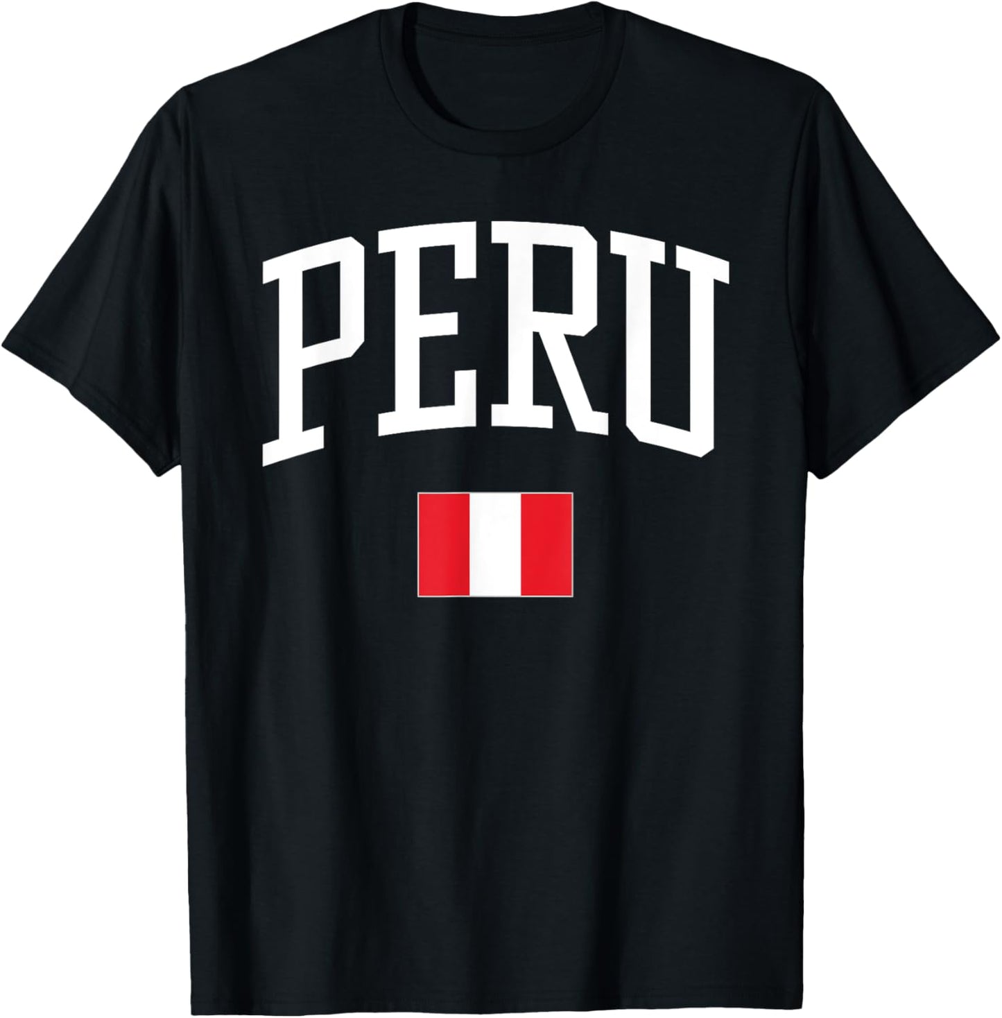 Vintage Flag of Peru Love Your Country T-Shirt - T-Shirt | Black
