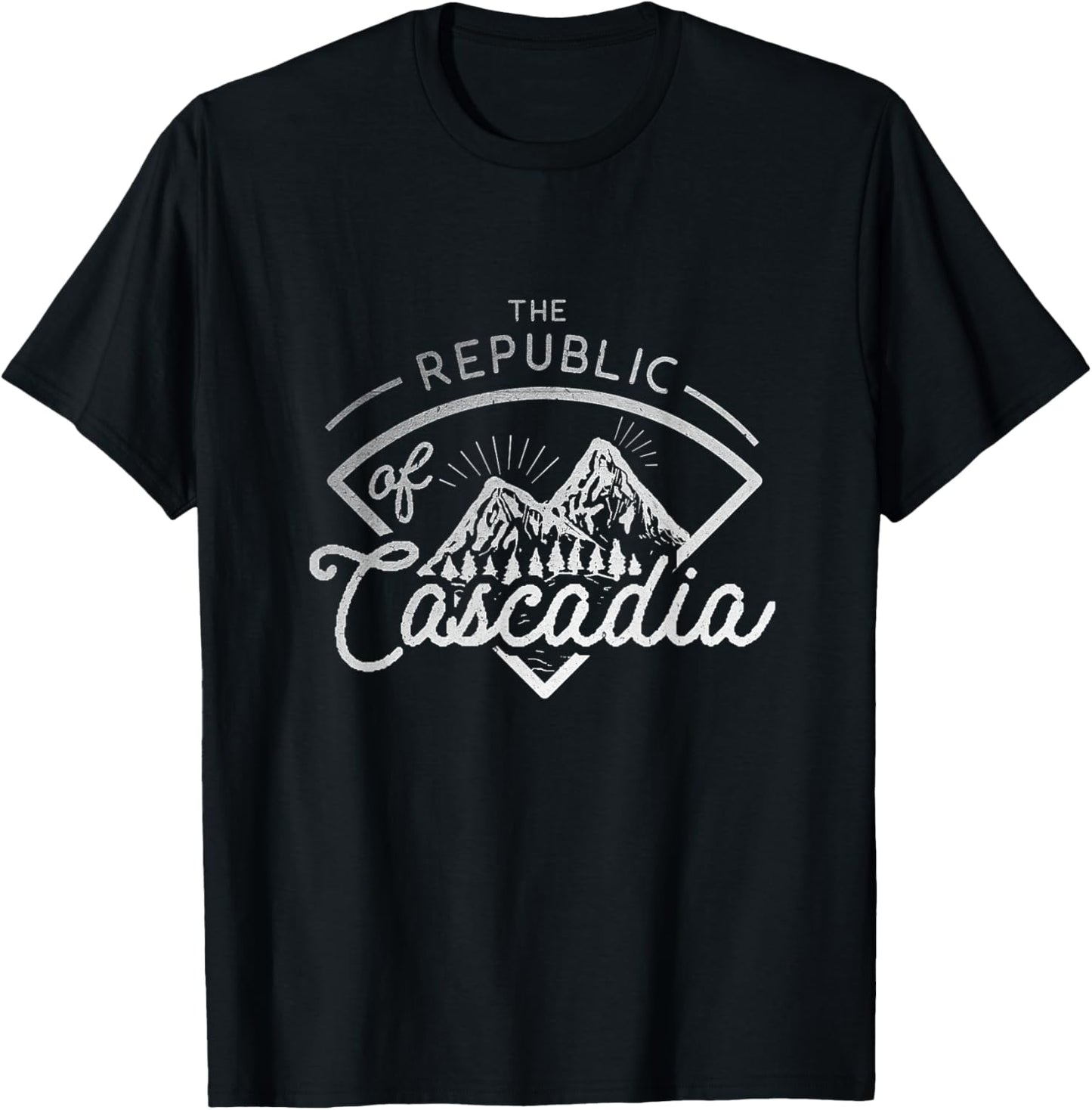 Hiking Shirt - Republic of Cascadia T-Shirt - T-Shirt | Black