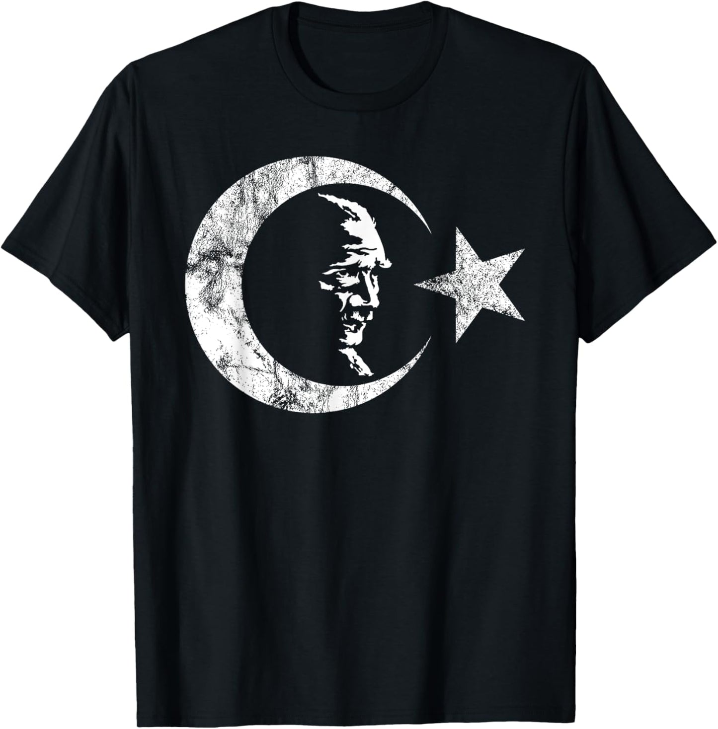 Mustafa Kemal Ataturk Turkish Flag Turkey T-Shirt - T-Shirt | Black