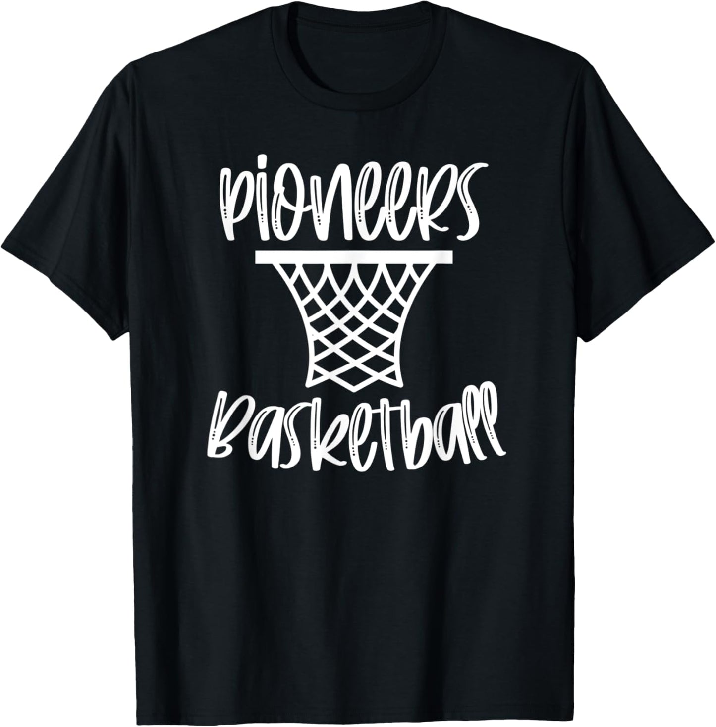 Pioneers Basketball Team Mascot School Spirit Game Night T-Shirt - T-Shirt | Black