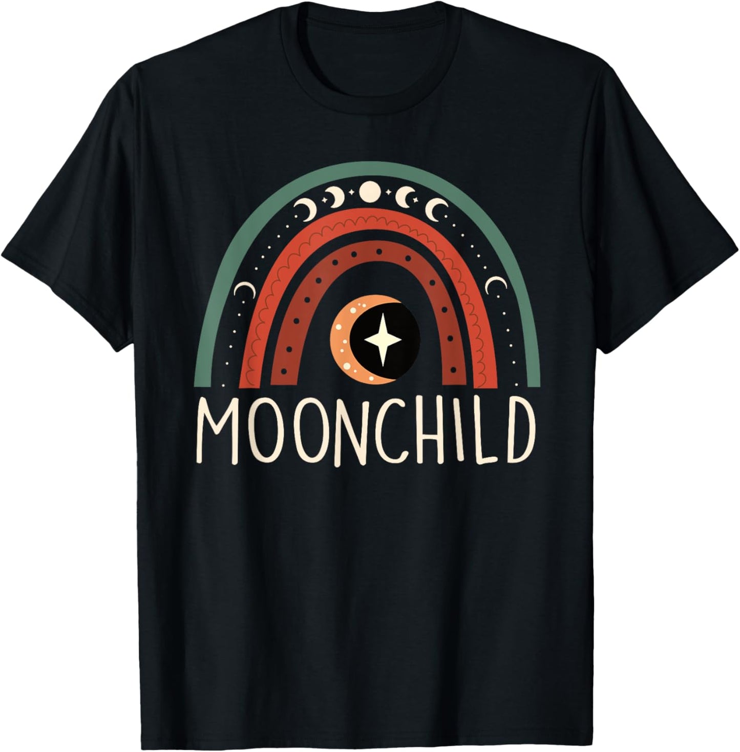 Cool moon child , Stay Wild boho Vibes, hippie bohemian T-Shirt - T-Shirt | Black
