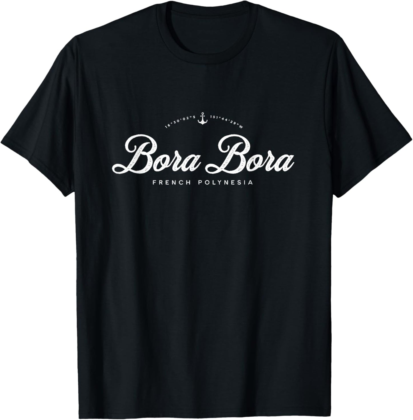 Bora Bora Vintage Retro T-Shirt - T-Shirt | Black