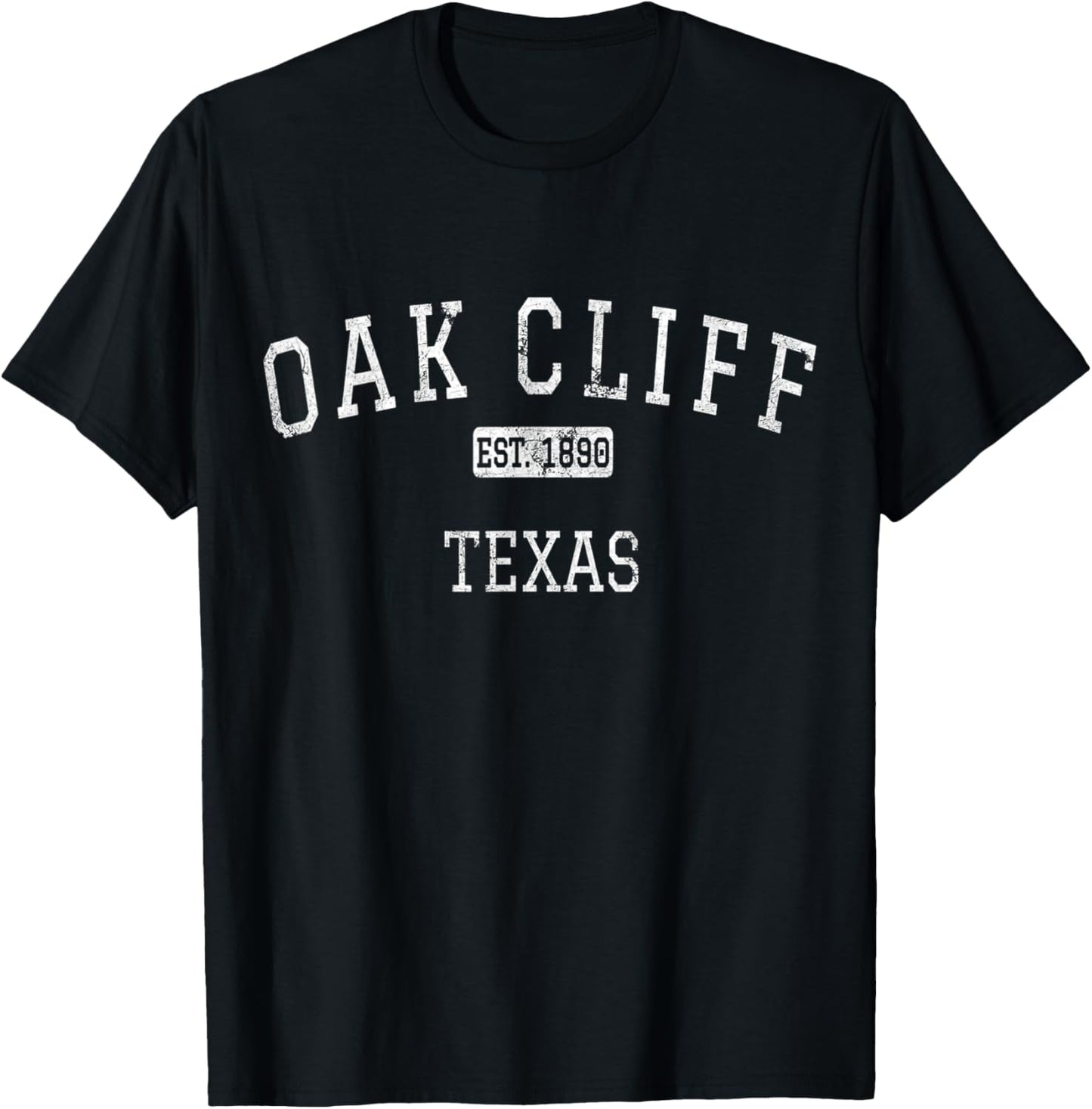 Oak Cliff Texas Vintage TX Vintage , Black T-Shirt - T-Shirt | Black