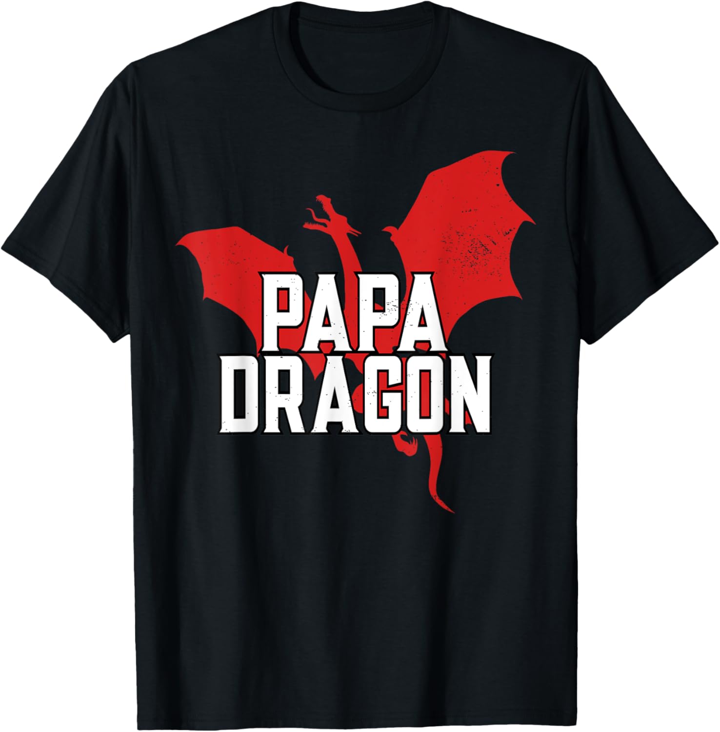 Papa Dragon Lover Father's Day T-Shirt - T-Shirt | Black