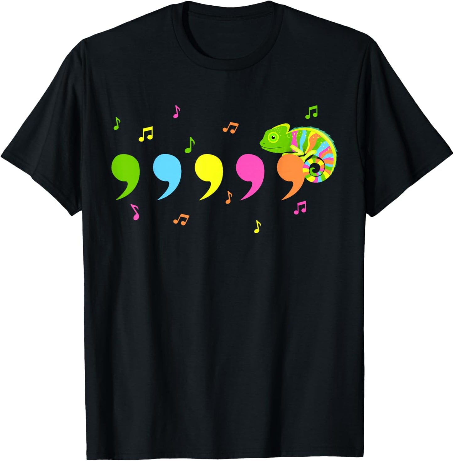 Comma Chameleon , Black, Small T-Shirt - T-Shirt | Black