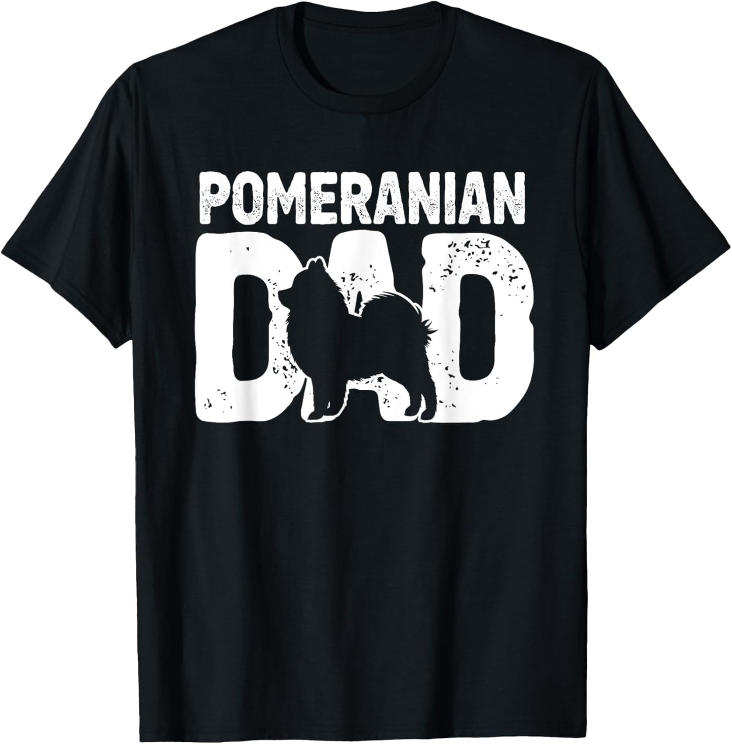Pomeranian Dad Dog Lover Funny Pom Dog Owner Father Daddy Women Girls Kids T-Shirt - T-Shirt | Black