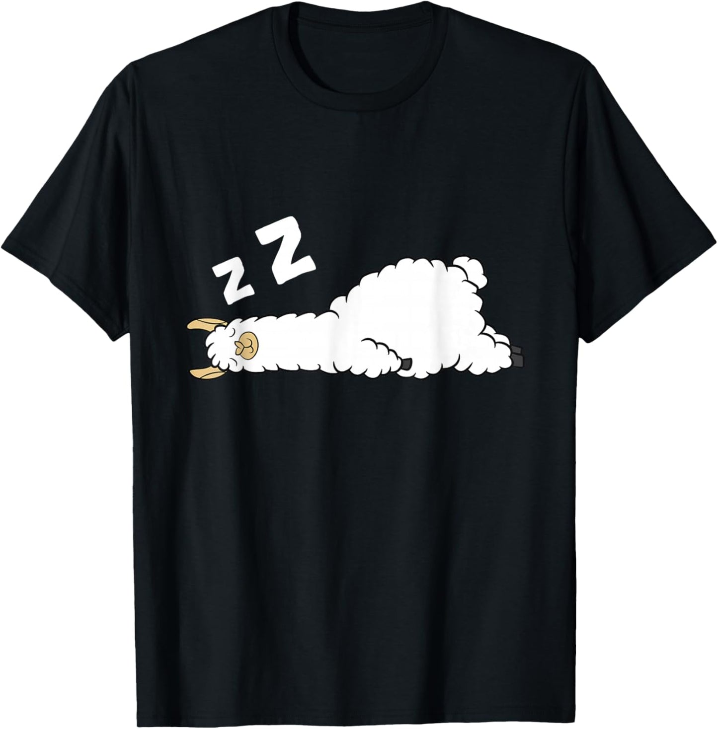 Llama Sleeping Tired Llama Pajama Love Llamas T-Shirt - T-Shirt | Black