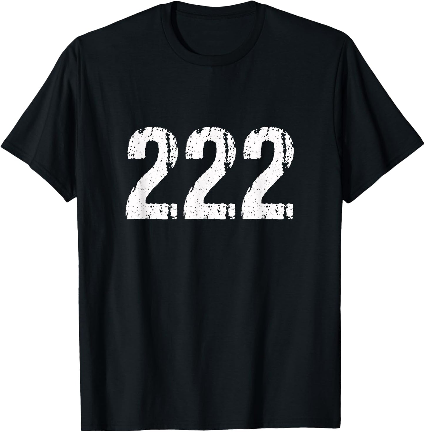 222 Numerology Spiritual Personal Number 222 Angel Number T-Shirt - T-Shirt | Black