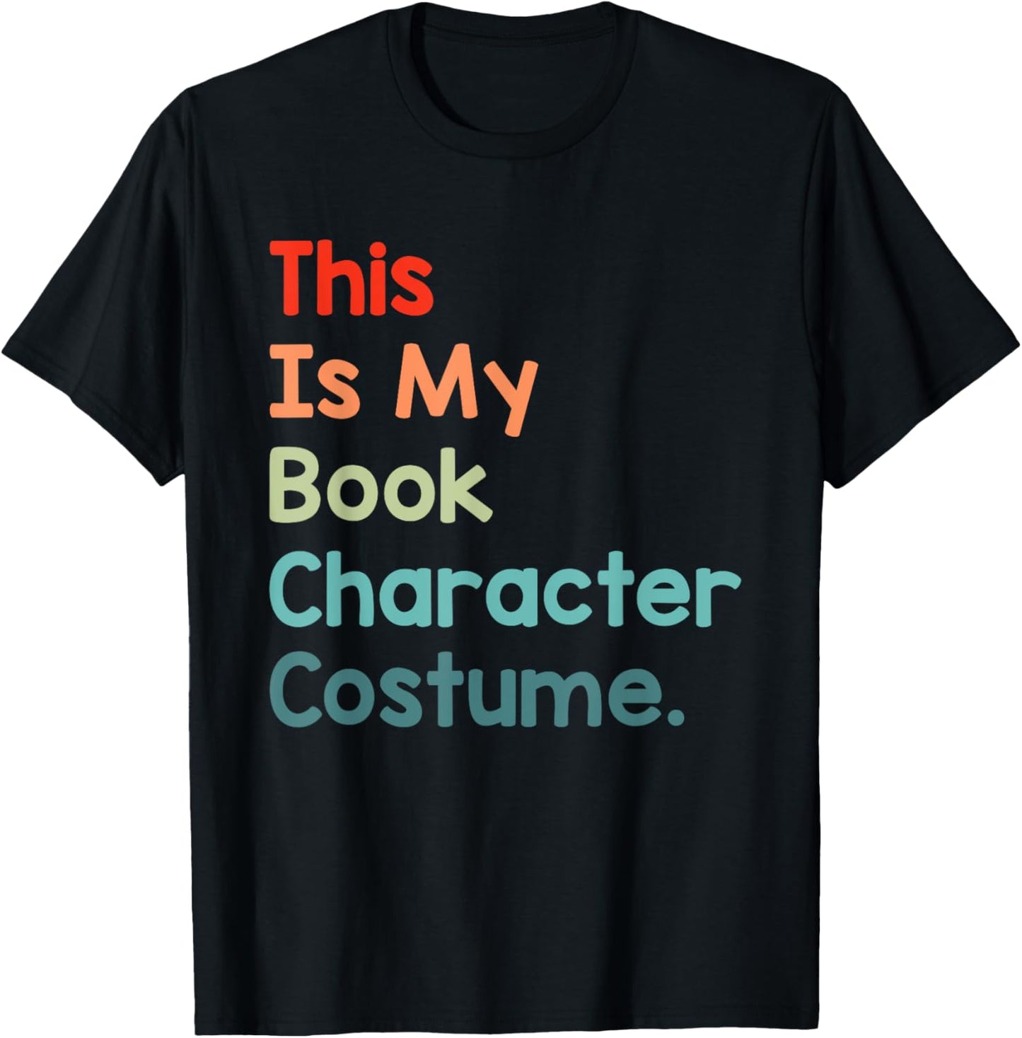 This Is My Book Character Lazy Halloween Book Lover Reading T-Shirt - T-Shirt | Black
