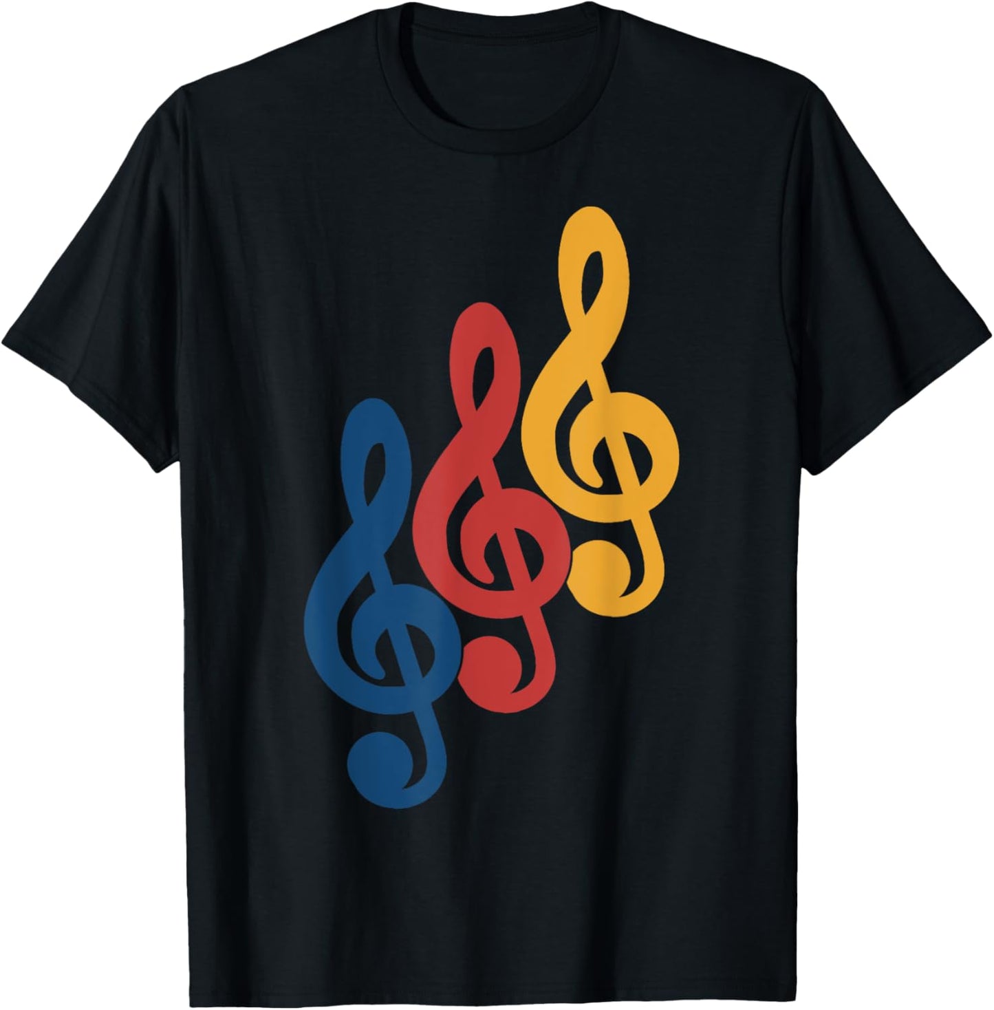 Treble Clef Music Musical Note Musician T-Shirt - T-Shirt | Black