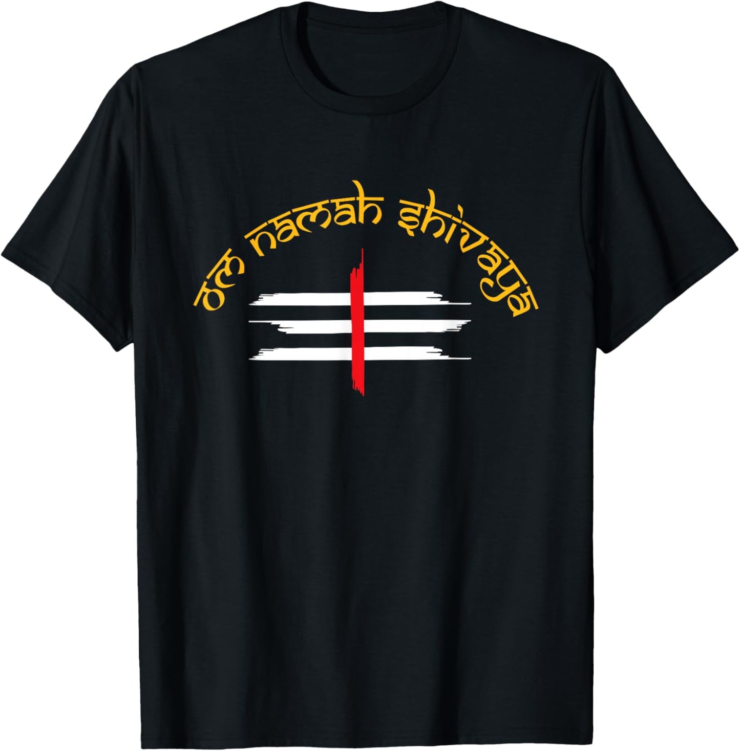 Om Namah Shivaya Tripundra Symbol of Shiva T-Shirt - T-Shirt | Black