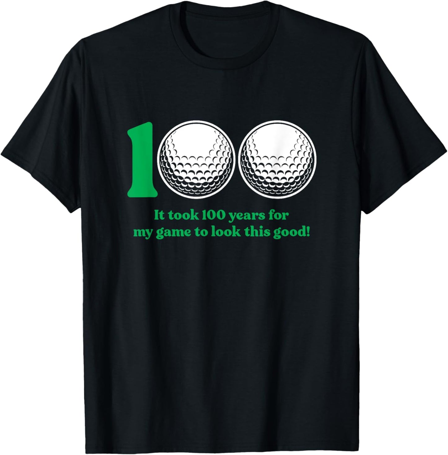 100 Year Old Golfer Golfing Golf 100th Birthday T-Shirt - T-Shirt | Black