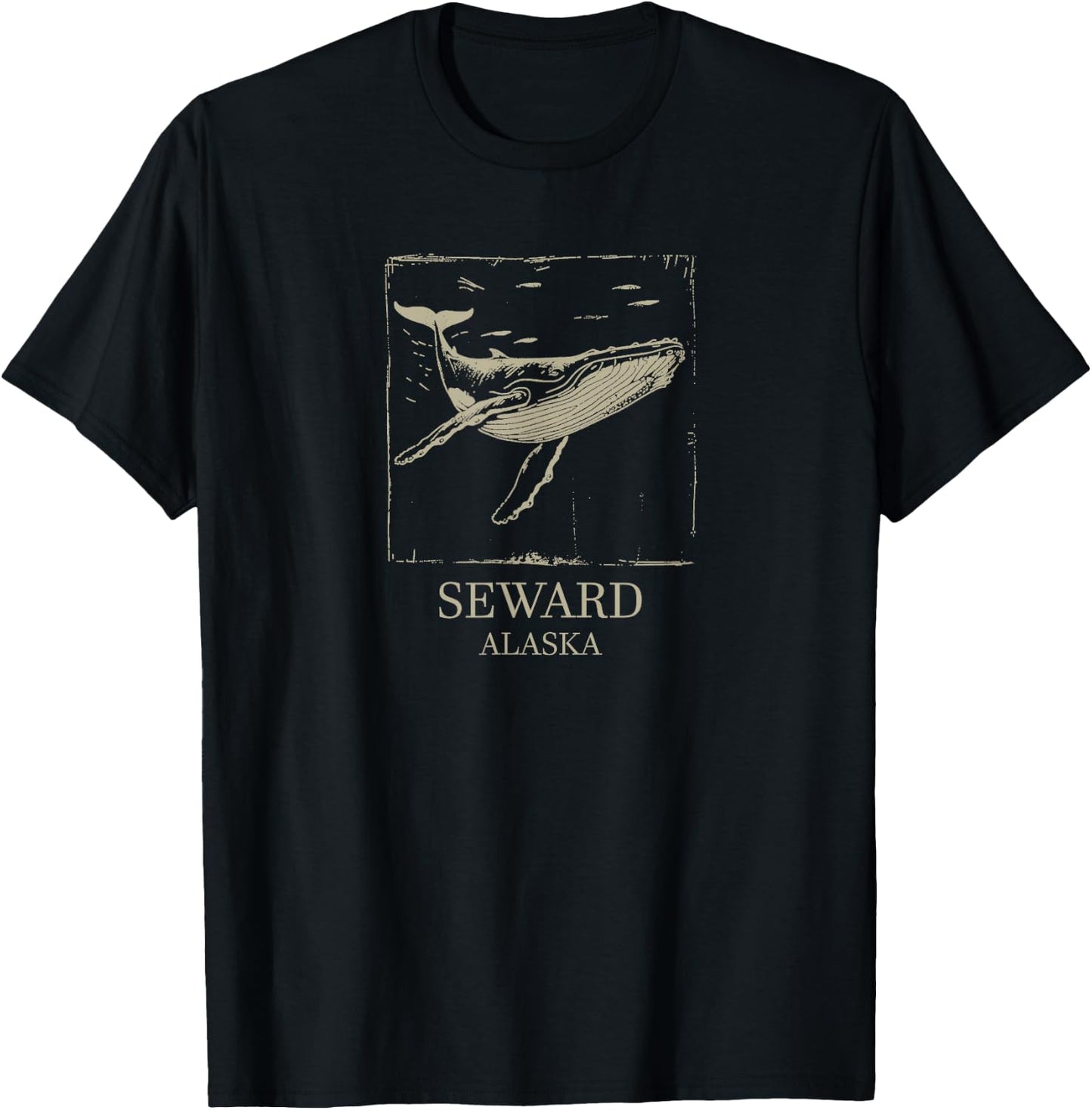 Seward Alaska Humpback Whale T-Shirt - T-Shirt | Black