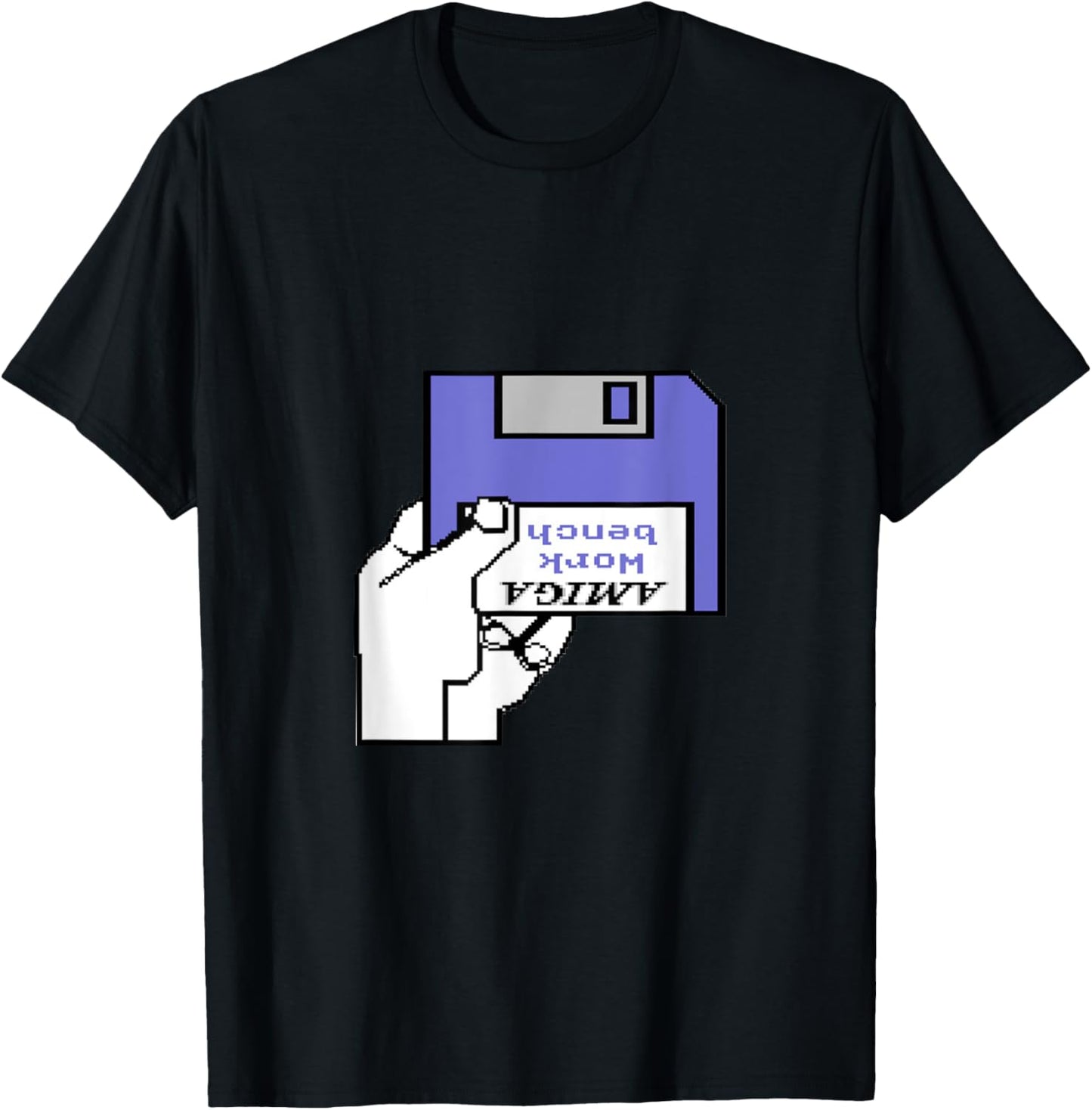 Amiga Workbench Floppy Insert Retro Computer T-Shirt - T-Shirt | Black
