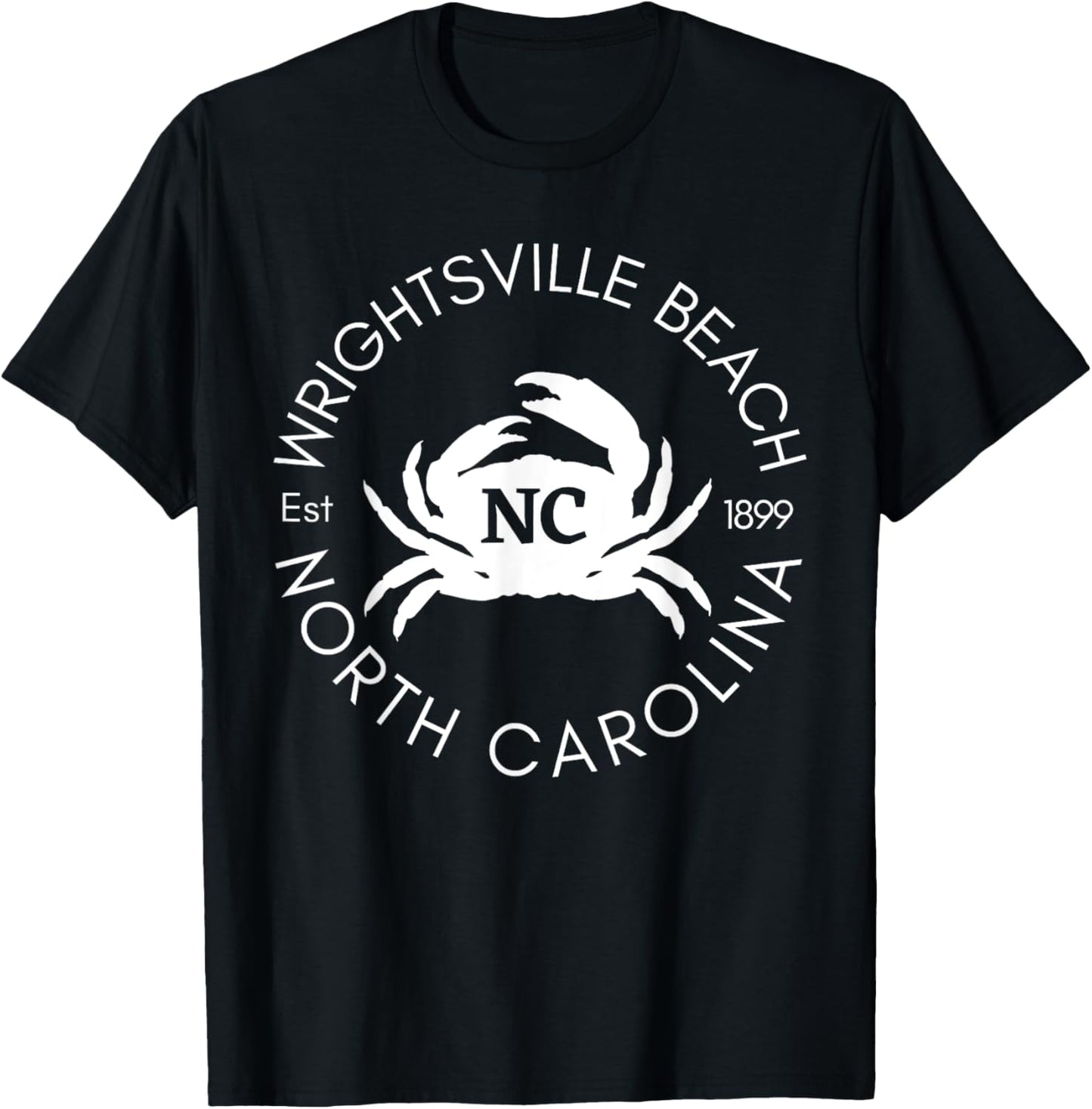 Wrightsville Beach North Carolina Crab Beaches Ocean Summer Men Women Kids T-Shirt - T-Shirt | Black