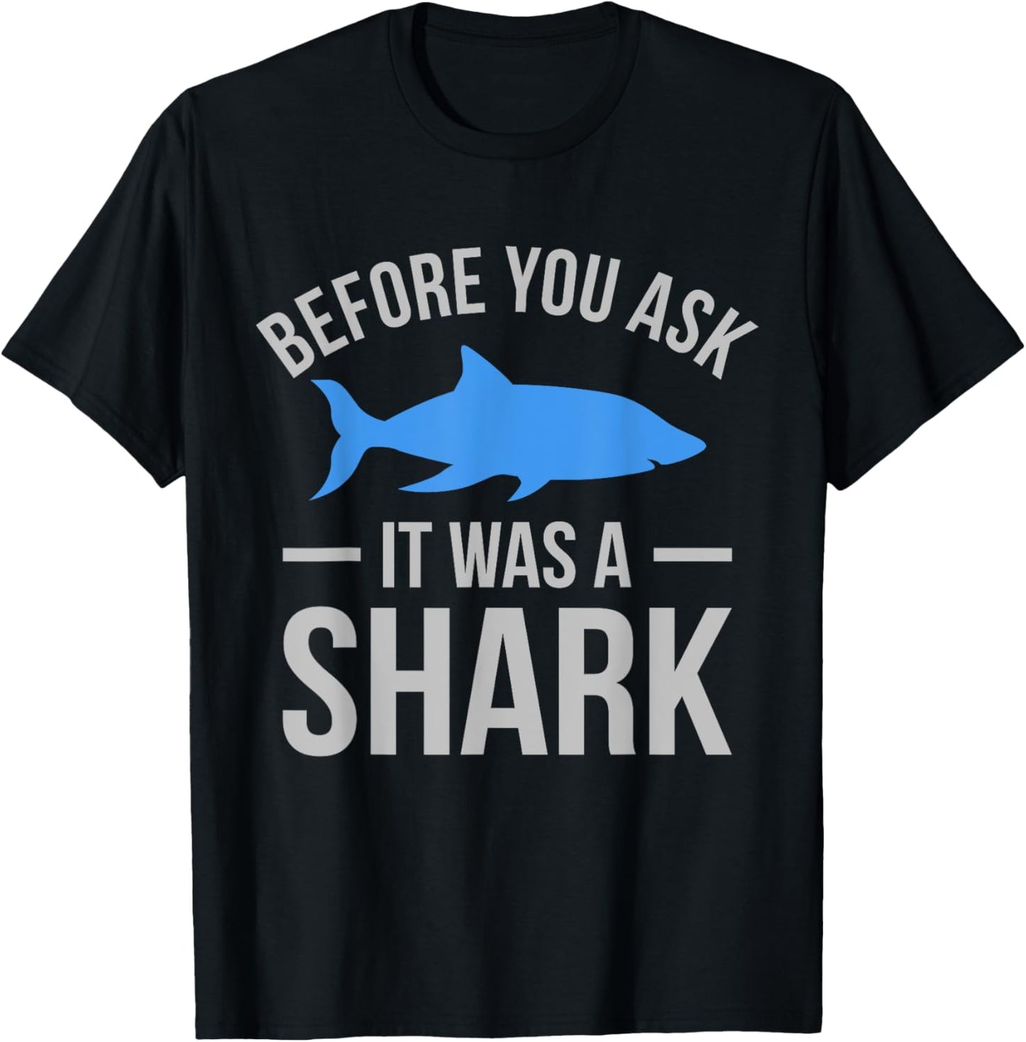 It Was A Shark Funny Amputee Prosthetic Surgery Graphic T-Shirt - T-Shirt | Black