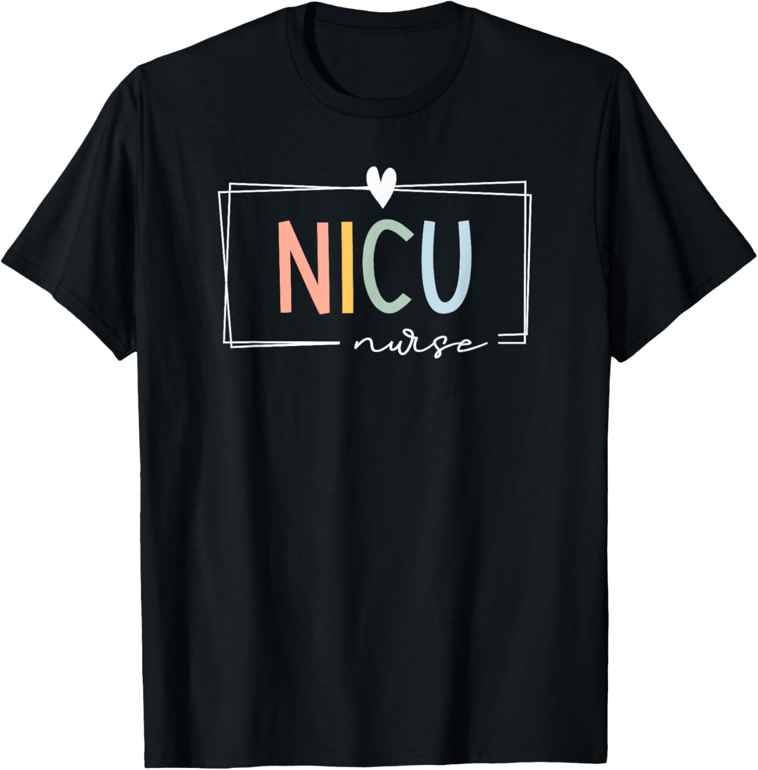 Retro NICU Nurse ICU Neonatal Rainbow Team Tiny Humans T-Shirt - T-Shirt | Black